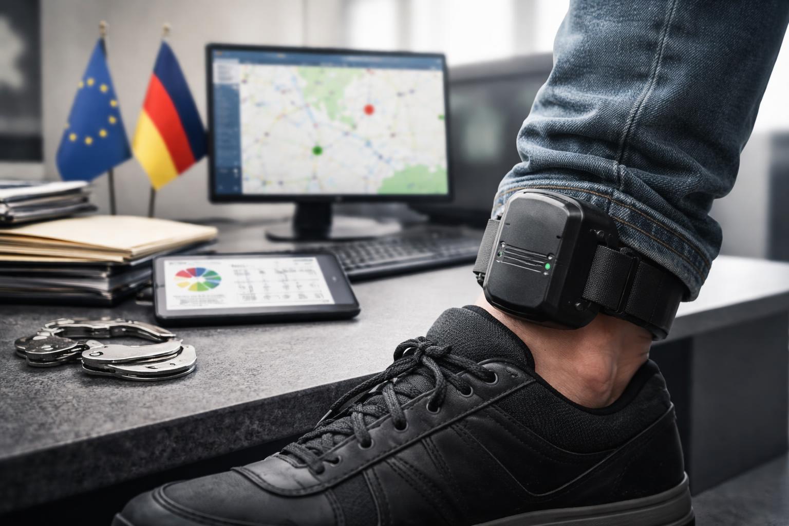 Redaktionelle Szene zum Thema „Elektronische Überwachung für Hochrisiko-Gefährder wird neu geplant“