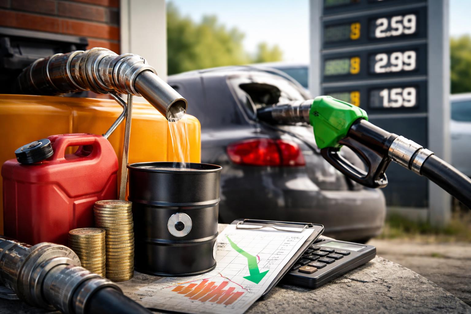 Redaktionelle Szene zum Thema „Energiepreise für Haushalte im Mai gesunken – Heizöl und Diesel billiger“