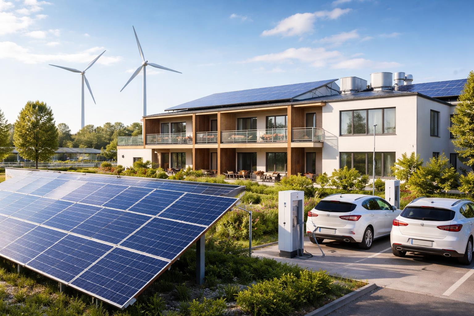 Redaktionelle Szene zum Thema „Energieunabhängige Pflegezentren entstehen im Burgenland“
