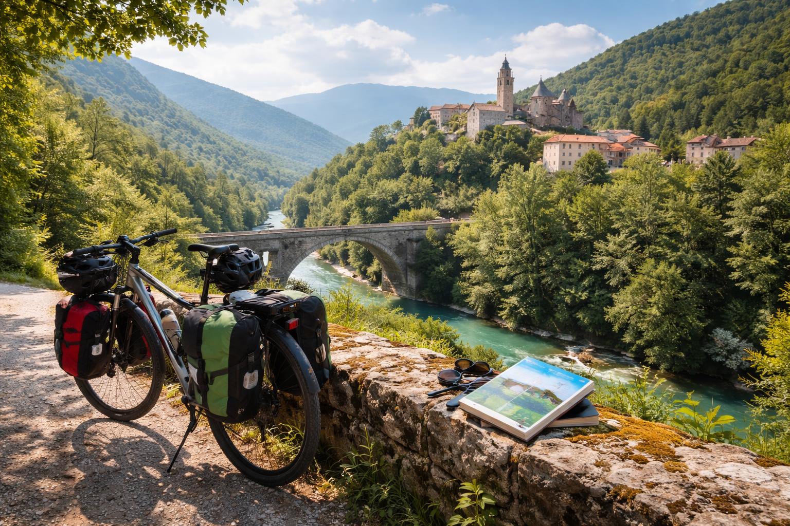 Redaktionelle Szene zum Thema „Entlang des Alpe-Adria-Radwegs: Ein Buch rückt vergessene Orte und Geschichten ins Licht“
