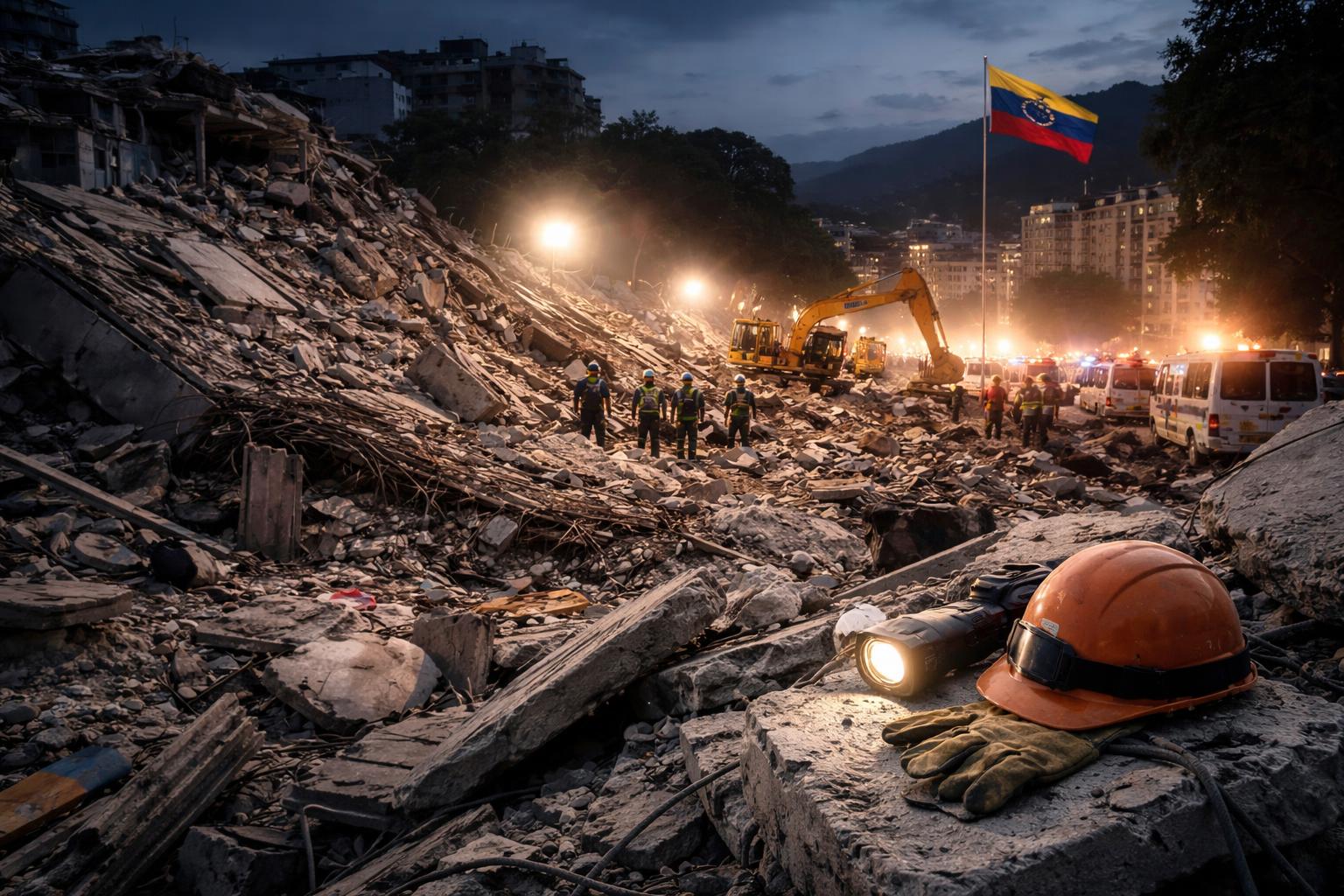 Redaktionelle Szene zum Thema „Erdbeben in Venezuela: Zahl der Todesopfer steigt auf 589“