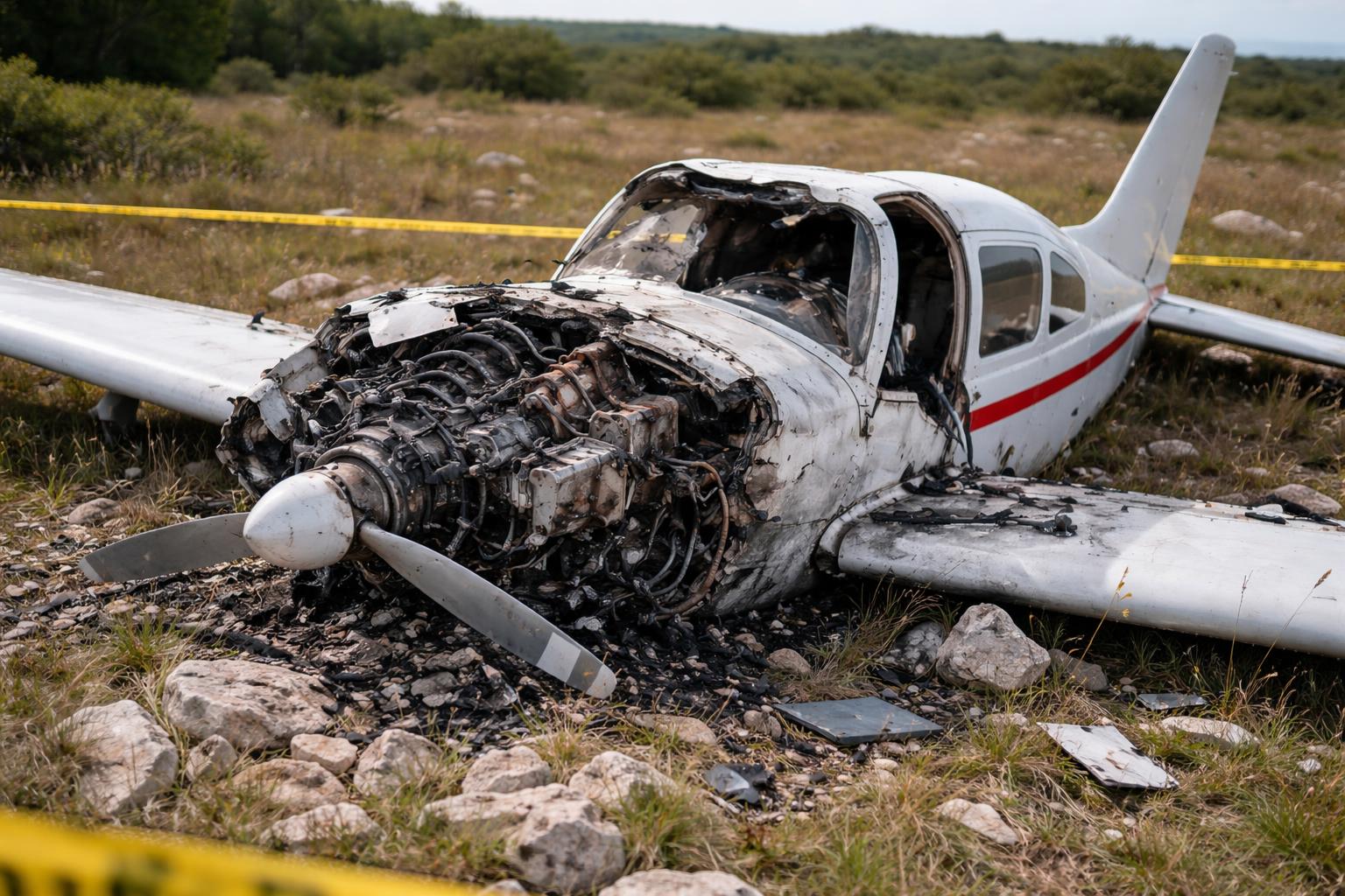 Redaktionelle Szene zum Thema „Ermittler sehen Motorschaden als Ursache für Absturz von Kleinflugzeug in Kroatien“