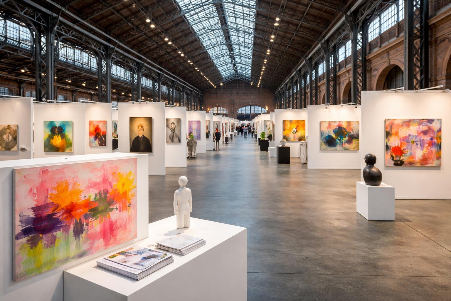 Redaktionelle Szene zum Thema „Erschwingliche Kunstmesse kehrt in die Marx Halle zurück“