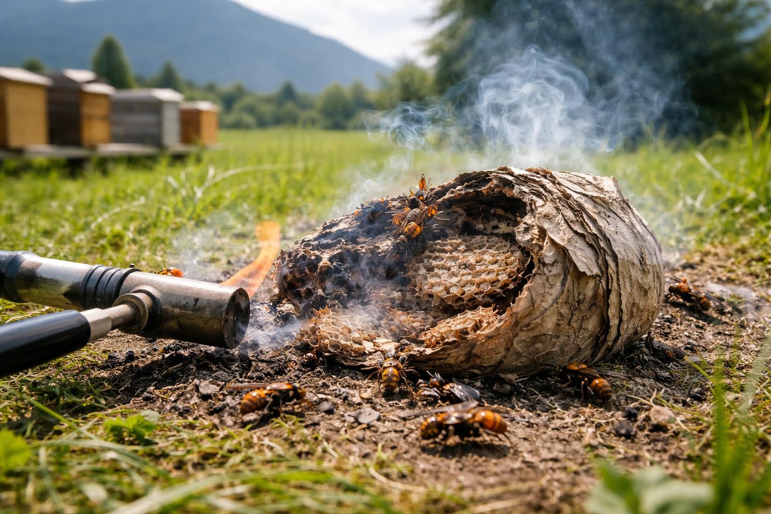 Redaktionelle Szene zum Thema „Erste Nester der Asiatischen Hornisse in Vorarlberg entdeckt und zerstört“