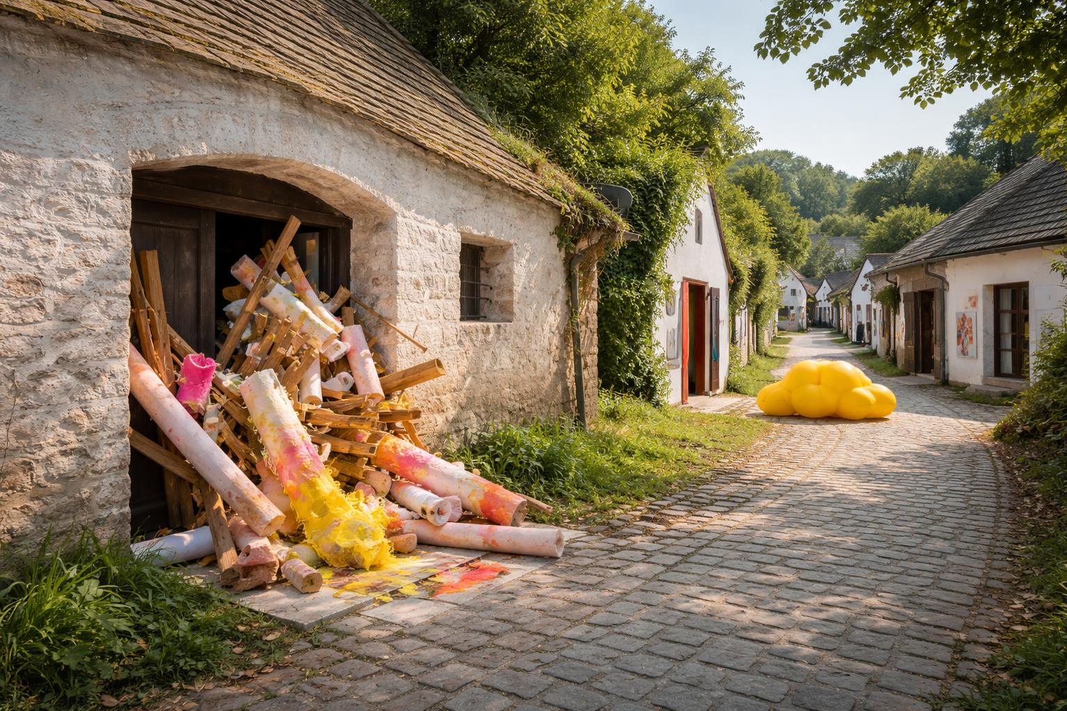 Redaktionelle Szene zum Thema „Erste Pulkautal Biennale bringt Kunst in Kellergassen und Presshäuser“
