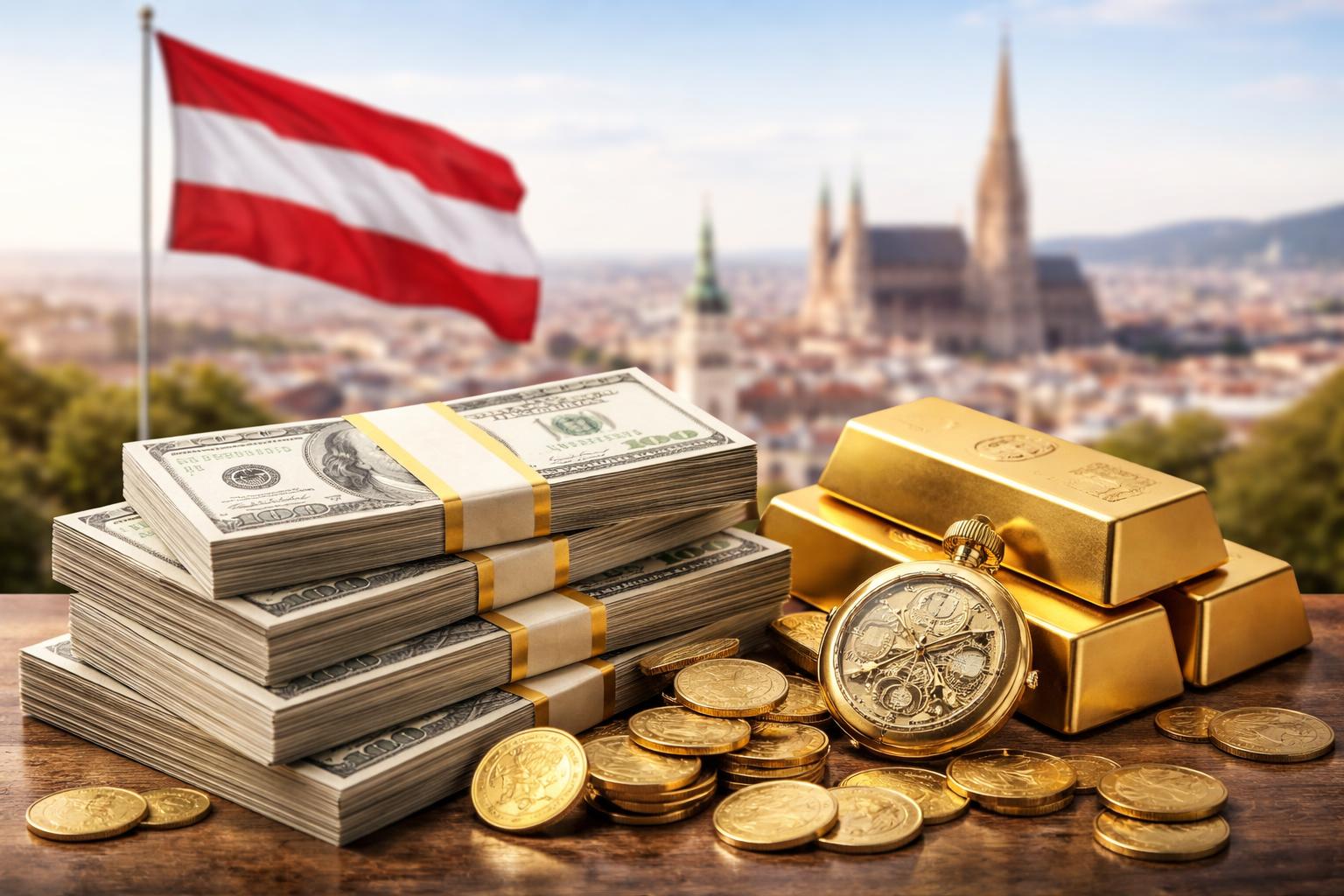 Redaktionelle Szene zum Thema „Erstmals fast 200.000 Dollar-Millionäre in Österreich“