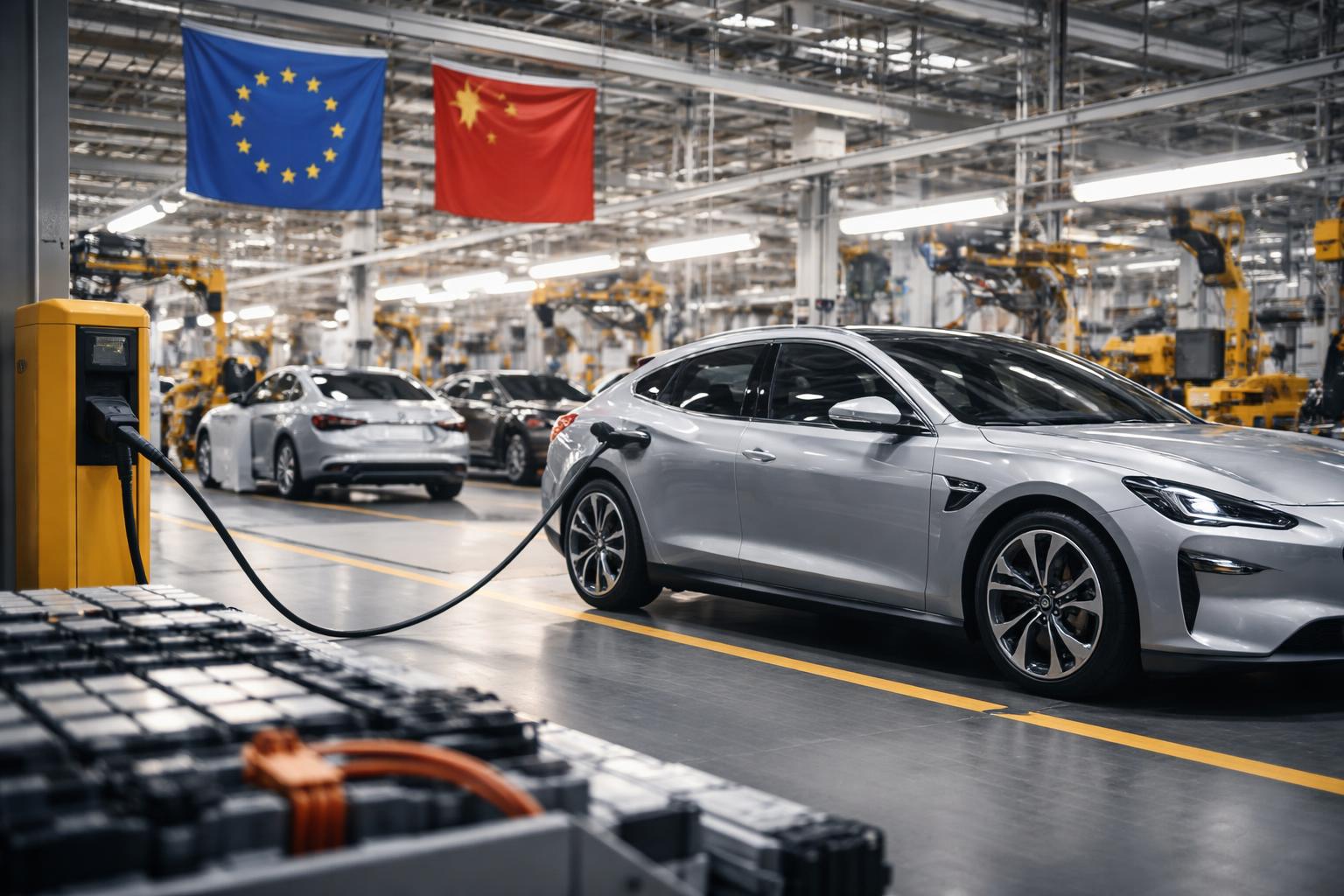 Redaktionelle Szene zum Thema „EU-Autobranche unter Druck: Wie Europas Hersteller wieder Fahrt aufnehmen könnten“