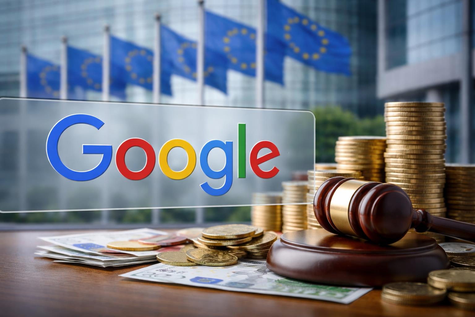 Redaktionelle Szene zum Thema „EU bereitet hohe Geldbuße gegen Google vor“