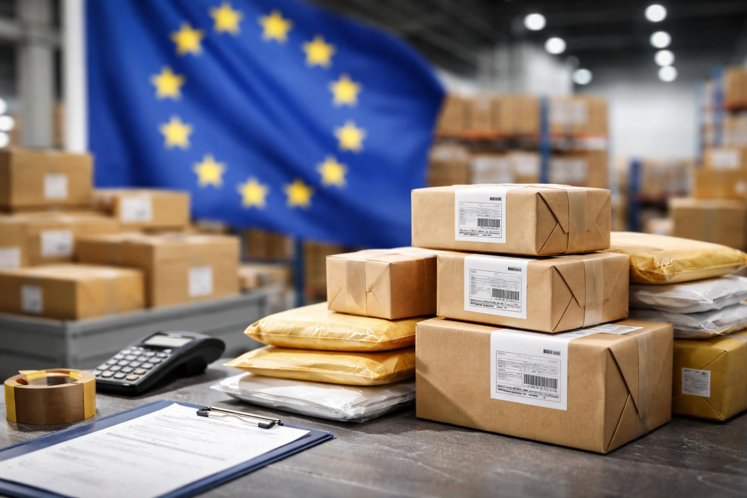Redaktionelle Szene zum Thema „EU führt Pauschale für kleine Importpakete ein“
