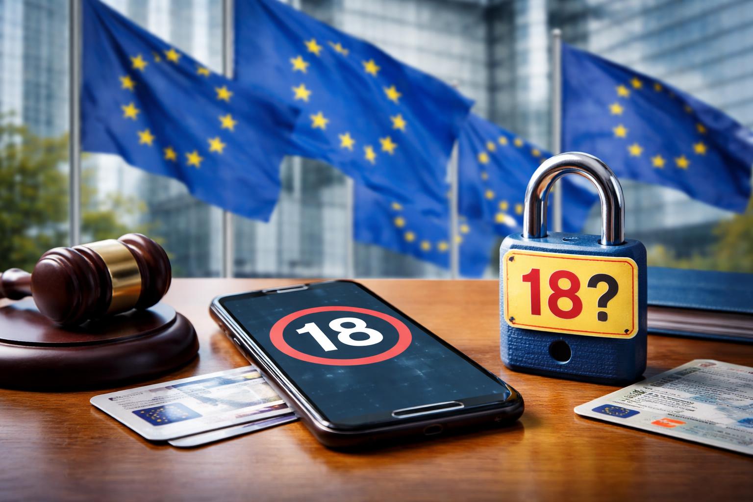 Redaktionelle Szene zum Thema „EU ringt um Altersgrenzen für soziale Medien“