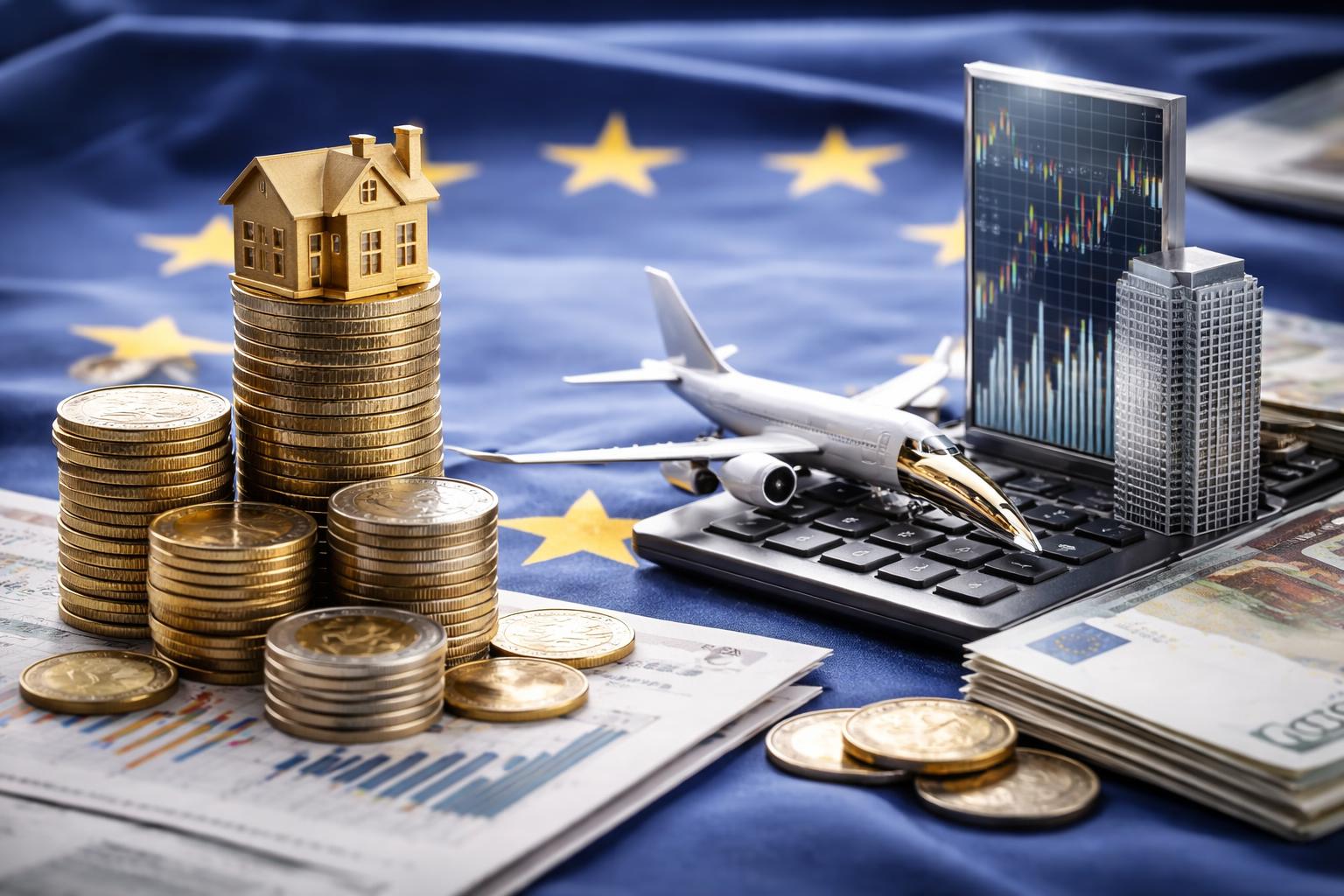 Redaktionelle Szene zum Thema „EU sucht neue Einnahmen für das Budget – Streit über Steuern für Millionäre, Kerosin und Finanzsektor“