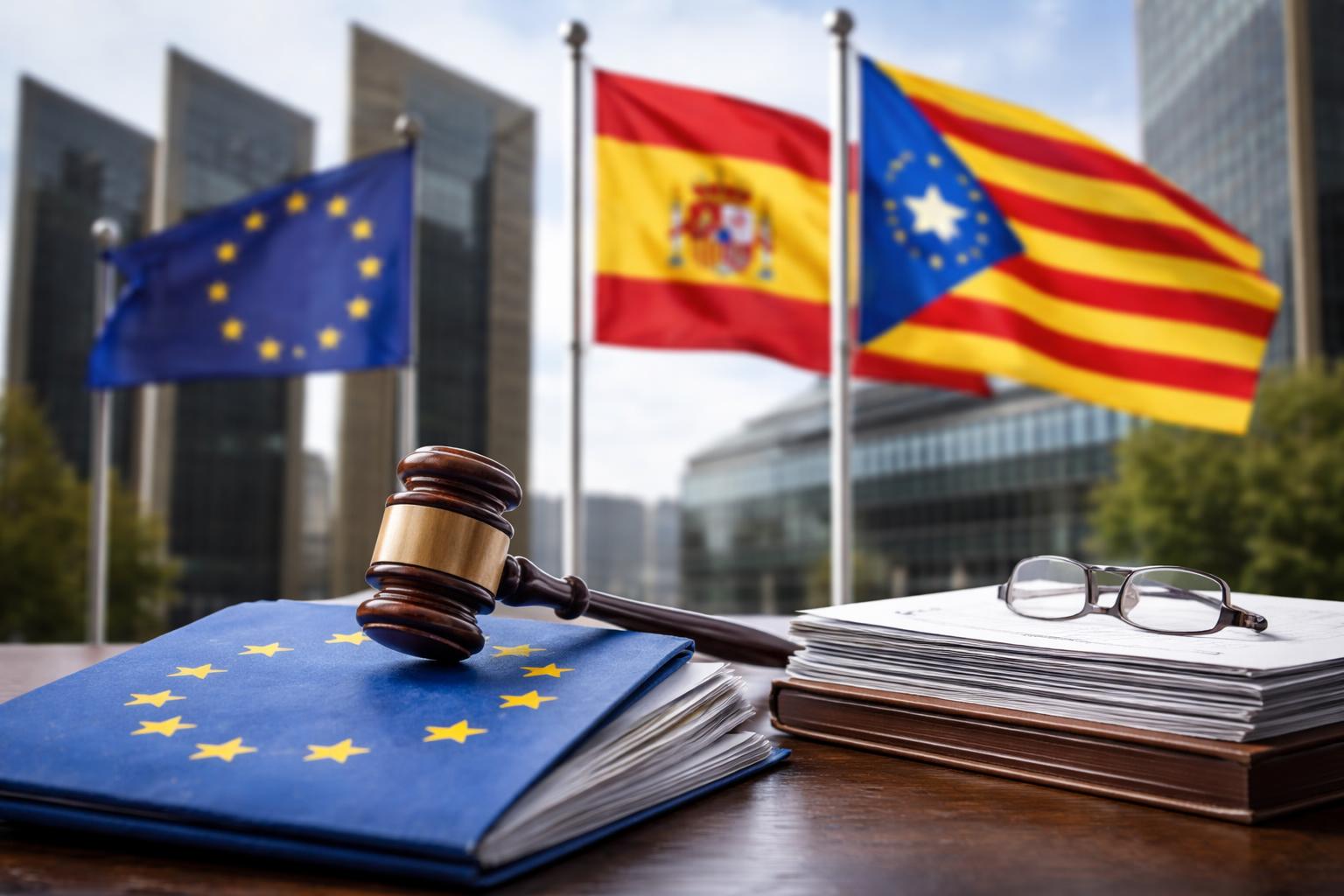 Redaktionelle Szene zum Thema „EuGH hält spanisches Amnestiegesetz in weiten Teilen für EU-rechtskonform“