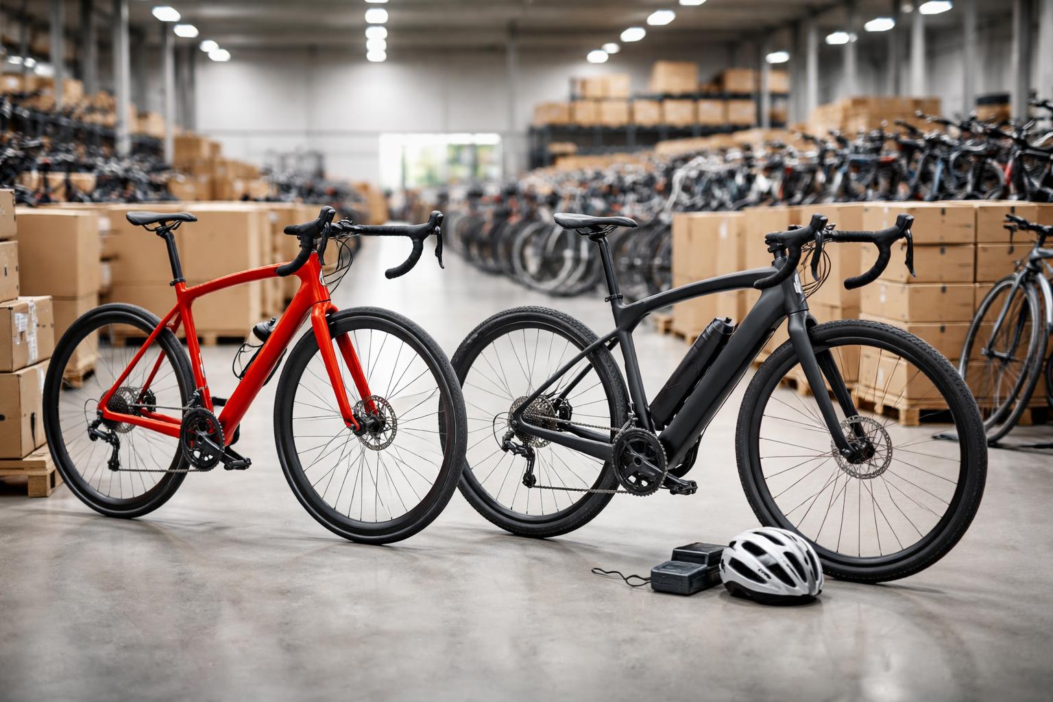 Redaktionelle Szene zum Thema „Fahrradbranche tastet sich aus der Krise, Rennräder und E-Bikes ziehen an“