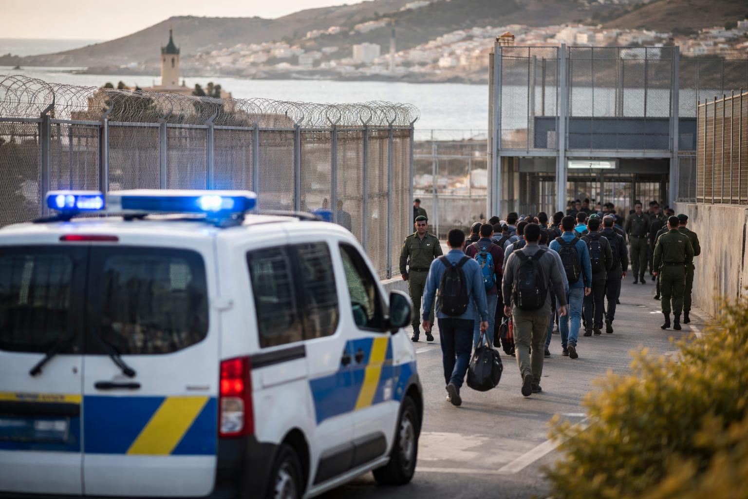 Redaktionelle Szene zum Thema „Fast alle Migranten nach Ceuta sind wieder in Marokko“