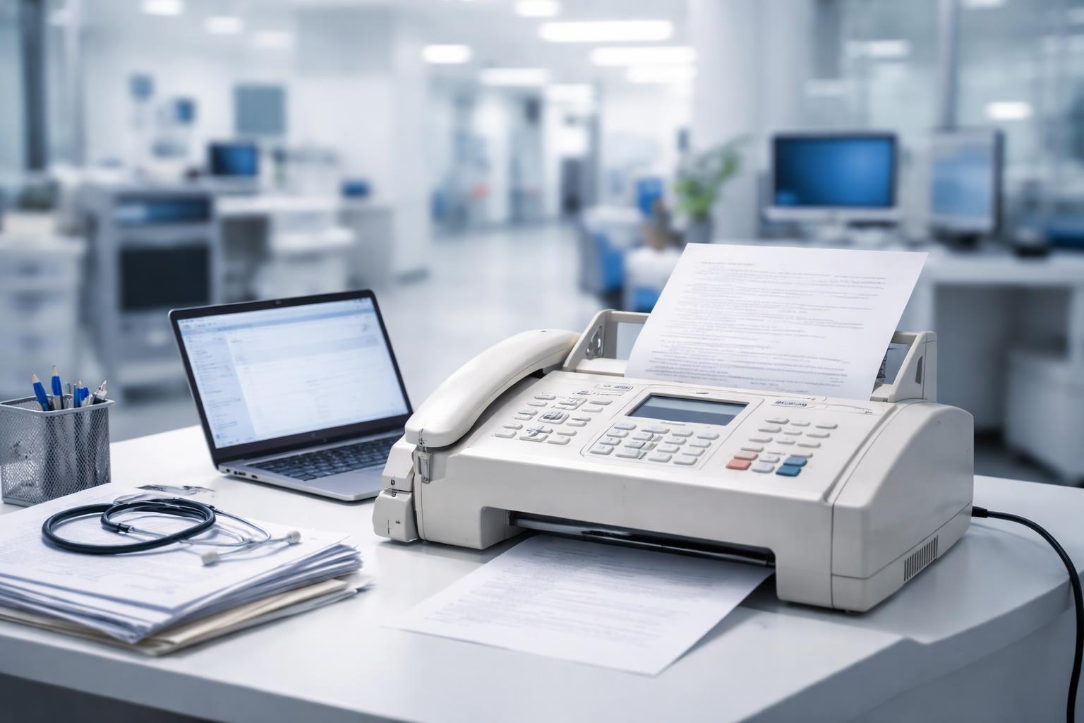 Redaktionelle Szene zum Thema „Fax-Ablöse im Gesundheitswesen verzögert sich um weiteres Jahr“