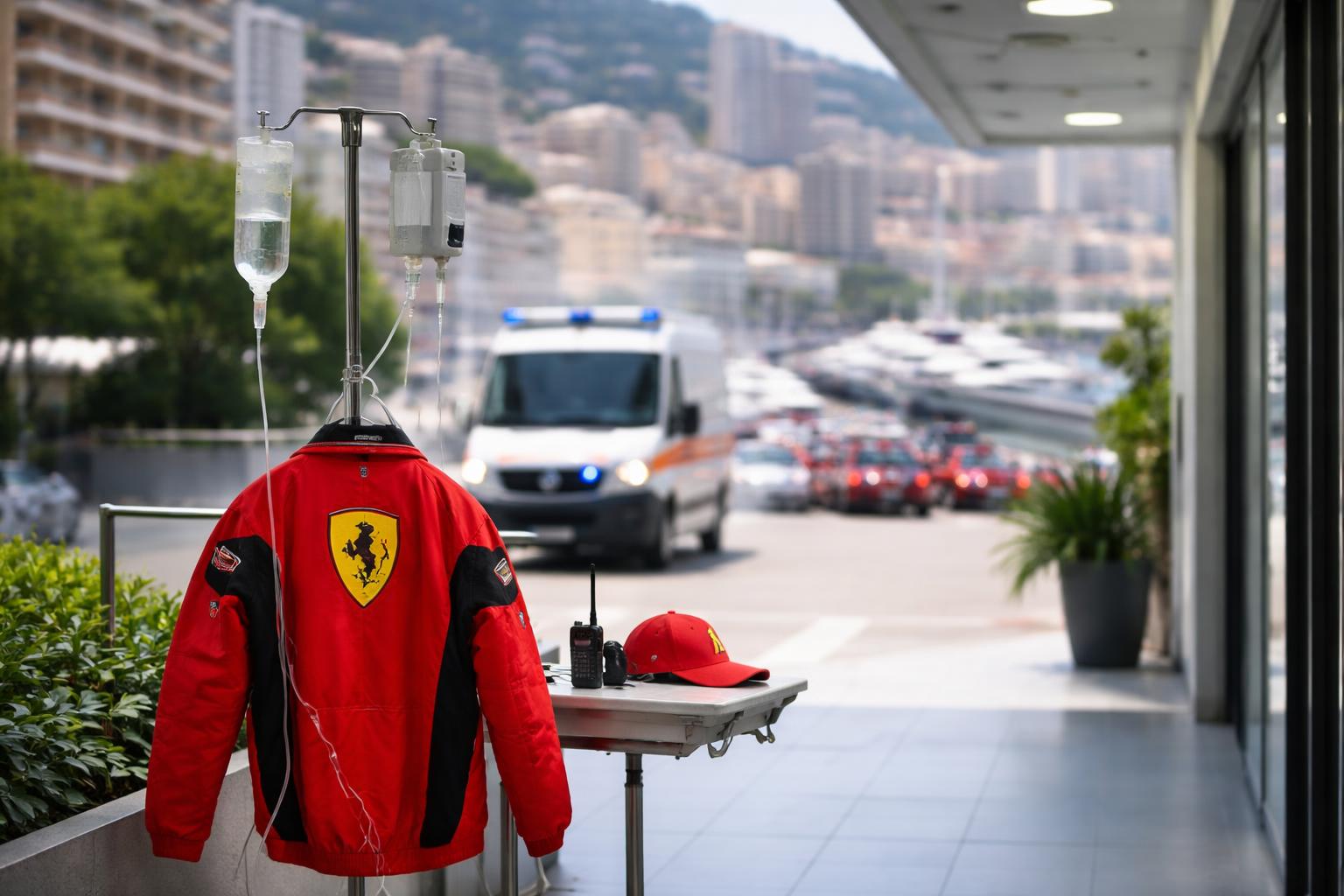 Redaktionelle Szene zum Thema „Ferrari-Teamchef Vasseur verbringt Qualifikationstag in Klinik“