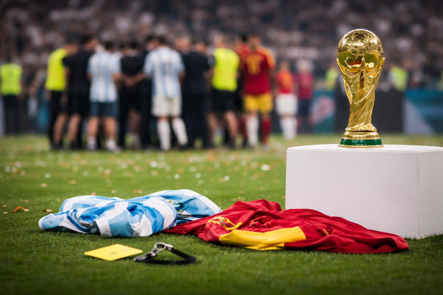 Redaktionelle Szene zum Thema „FIFA untersucht Vorfälle nach WM-Finale zwischen Spanien und Argentinien“