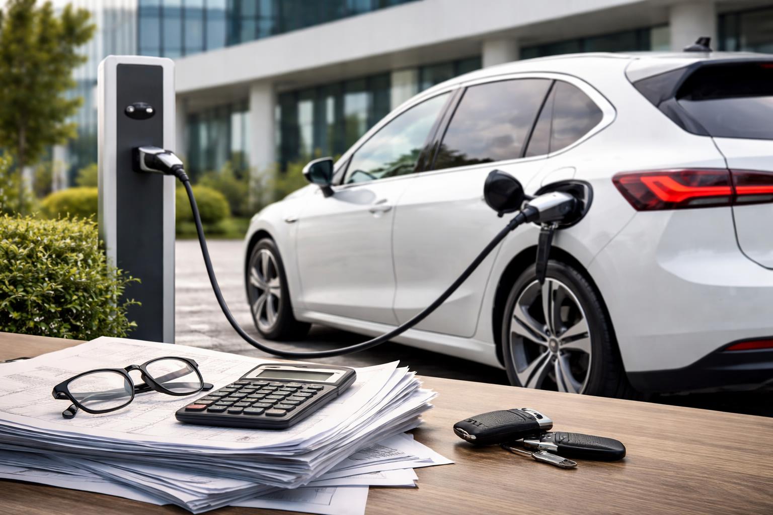 Redaktionelle Szene zum Thema „Firmen-E-Autos: Was sich bei der Besteuerung ab 2027 ändert“