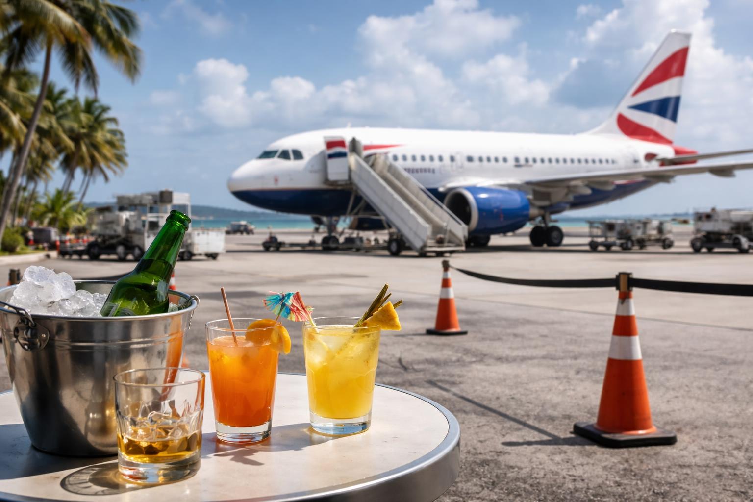 Redaktionelle Szene zum Thema „Flug in der Karibik gestrichen: British-Airways-Crew nach Feier nicht einsatzfähig“