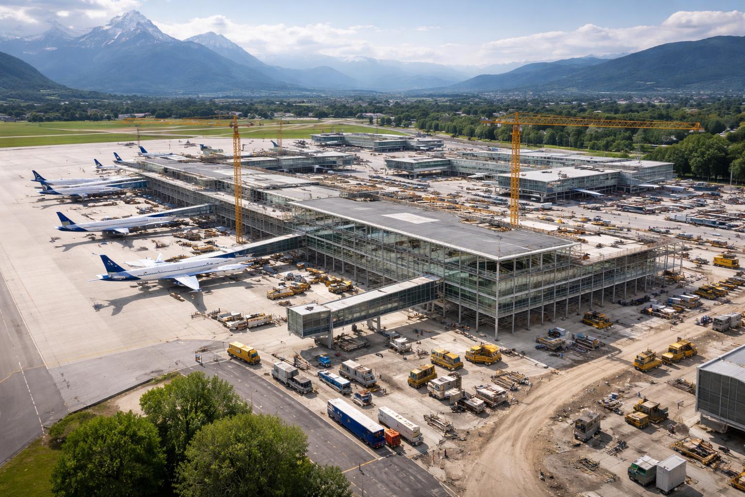Redaktionelle Szene zum Thema „Flughafen Salzburg plant größte Terminal-Erweiterung seiner Geschichte“