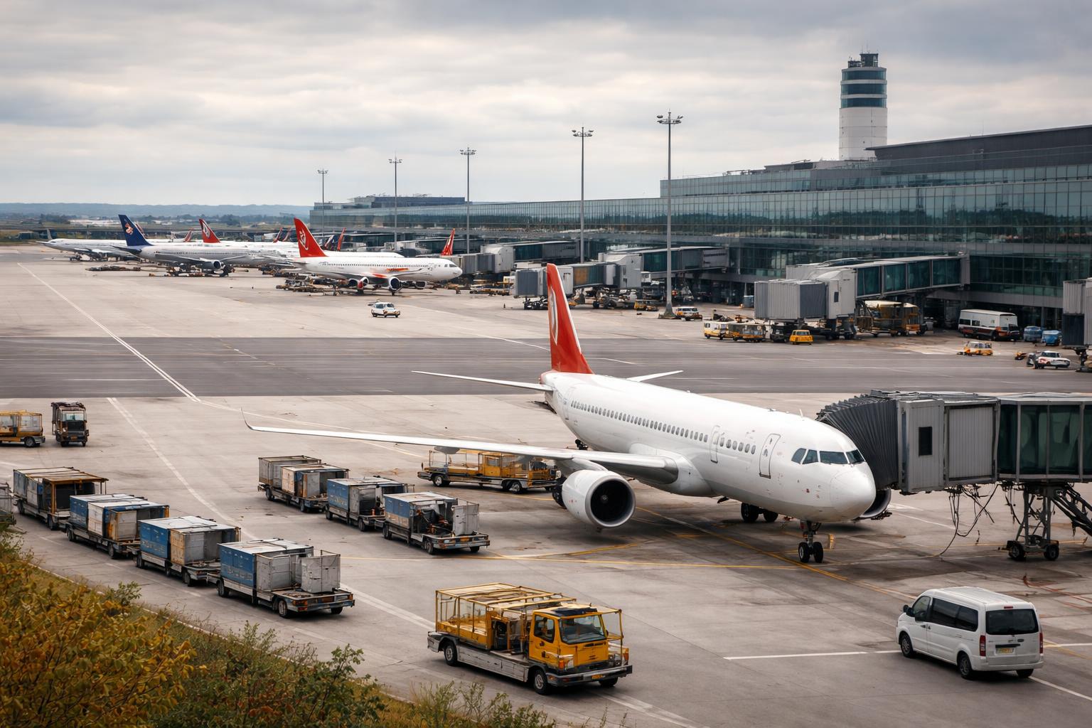 Redaktionelle Szene zum Thema „Flughafen Wien verliert im September 7,5 Prozent an Passagieren“