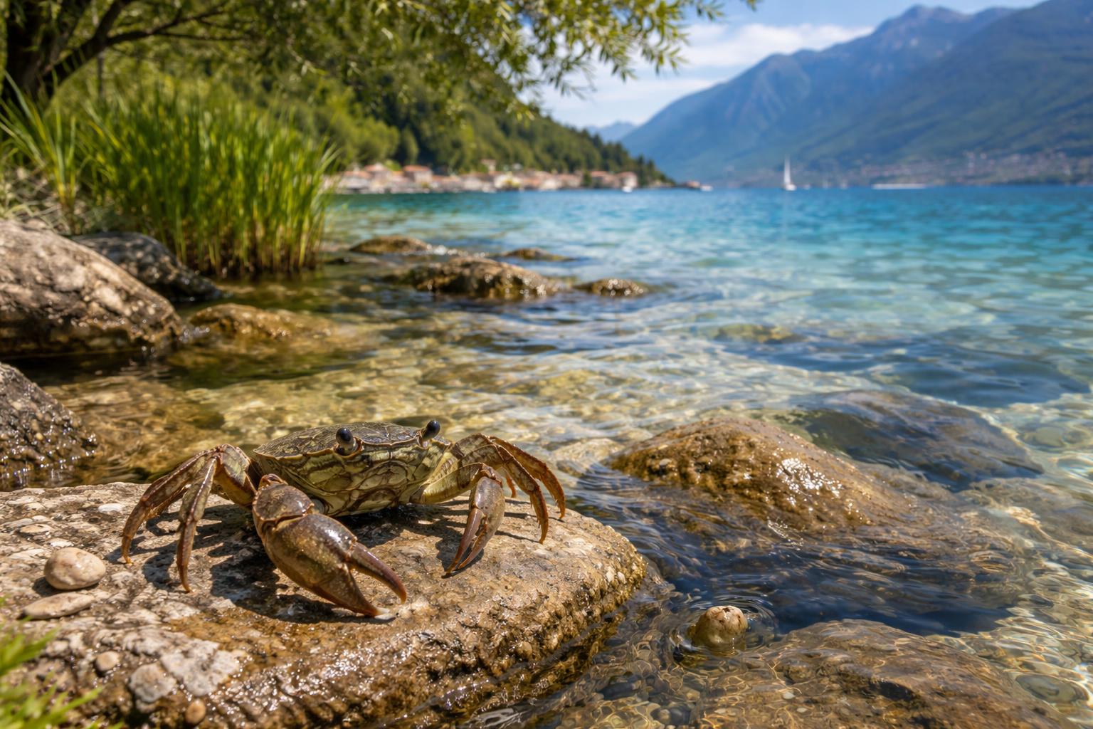 Redaktionelle Szene zum Thema „Flusskrabben im Gardasee: Rückkehr gilt als Zeichen für intaktes Ökosystem“