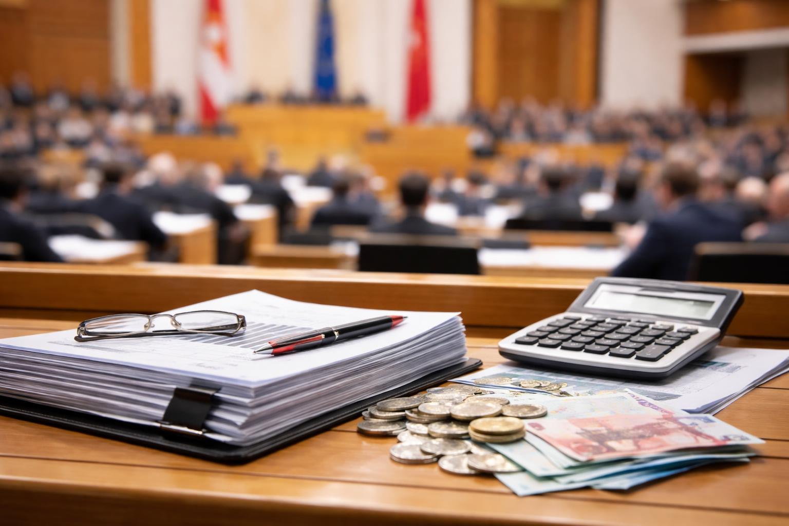 Redaktionelle Szene zum Thema „FPÖ attackiert Doppelbudget im Nationalrat scharf“