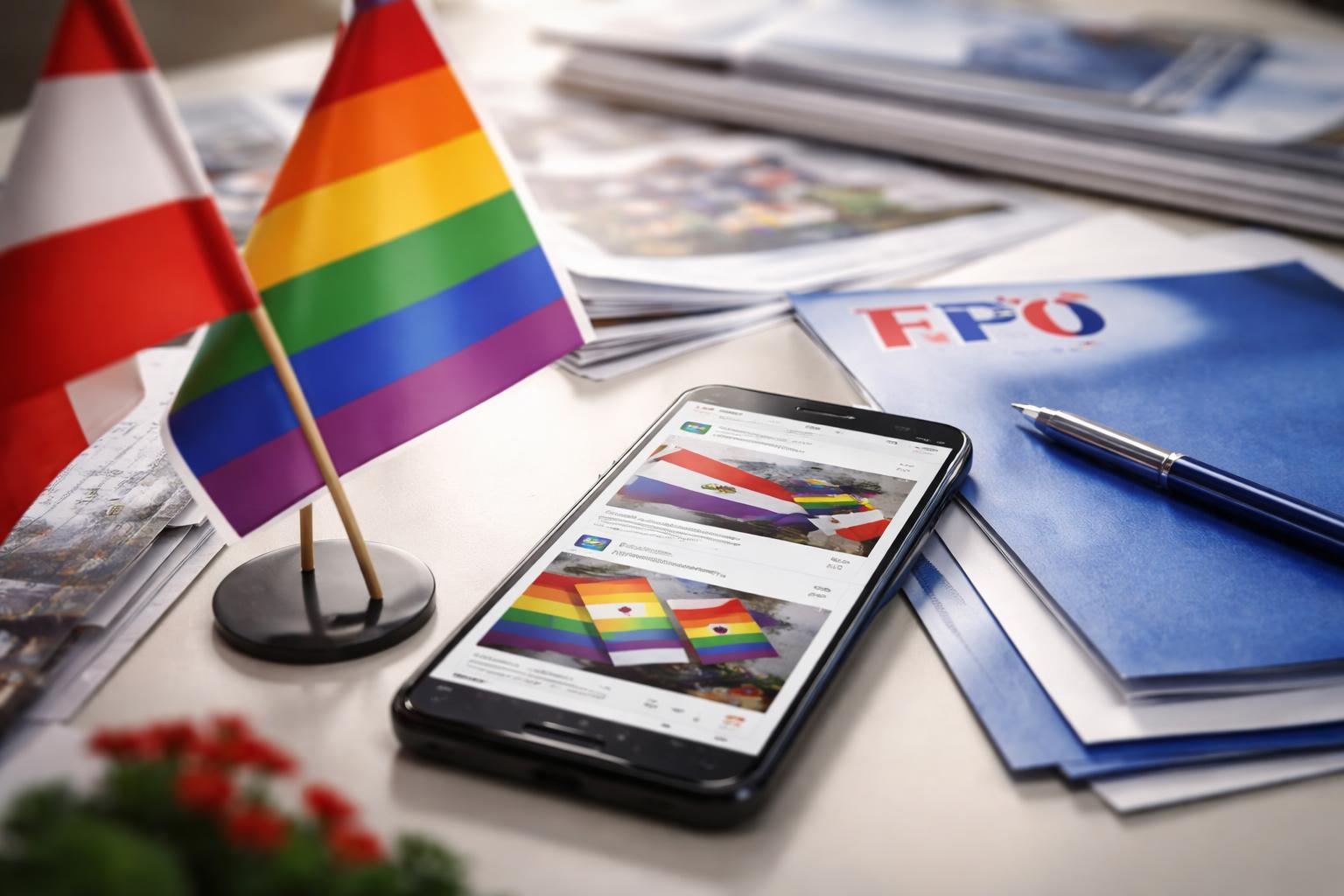 Redaktionelle Szene zum Thema „FPÖ setzt im Pride Month auf Gegenkampagne in den sozialen Medien“