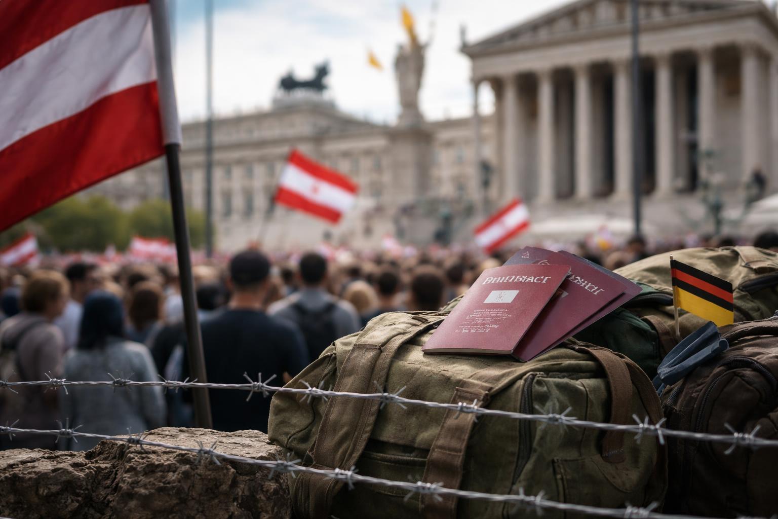Redaktionelle Szene zum Thema „FPÖ wirbt für „Remigration“ und will den Begriff „Rassismus“ im Landtag streichen“