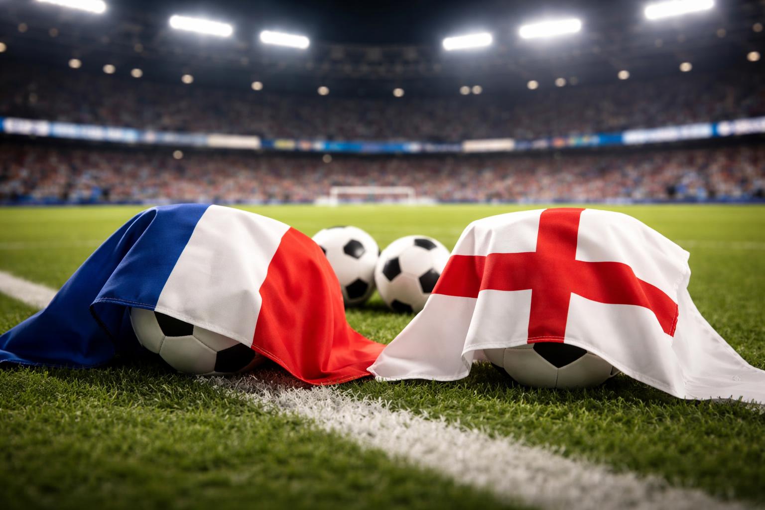Redaktionelle Szene zum Thema „Frankreich und England kämpfen um Platz drei“