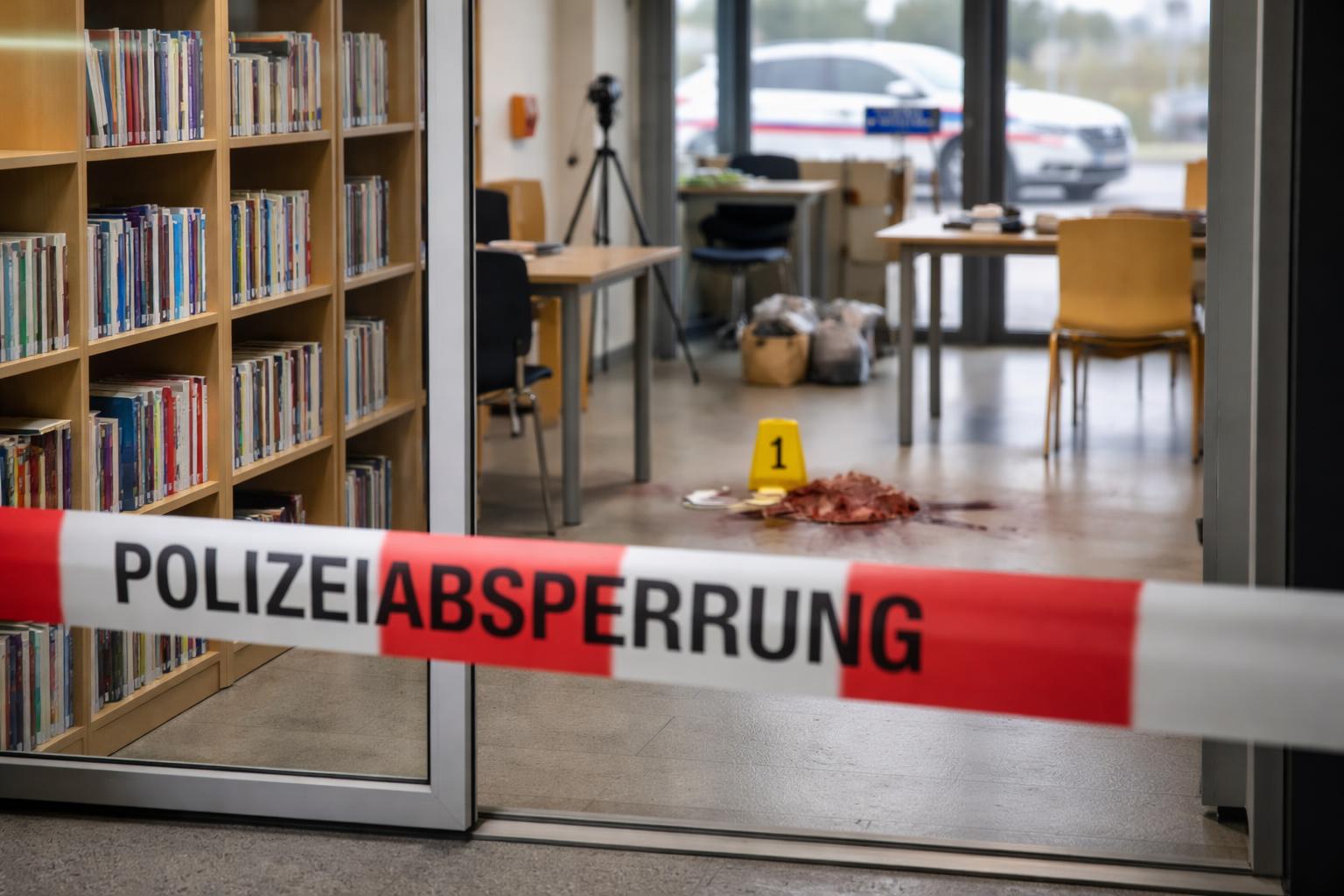 Redaktionelle Szene zum Thema „Frau in Mittelschule in Taufkirchen an der Pram tot aufgefunden“