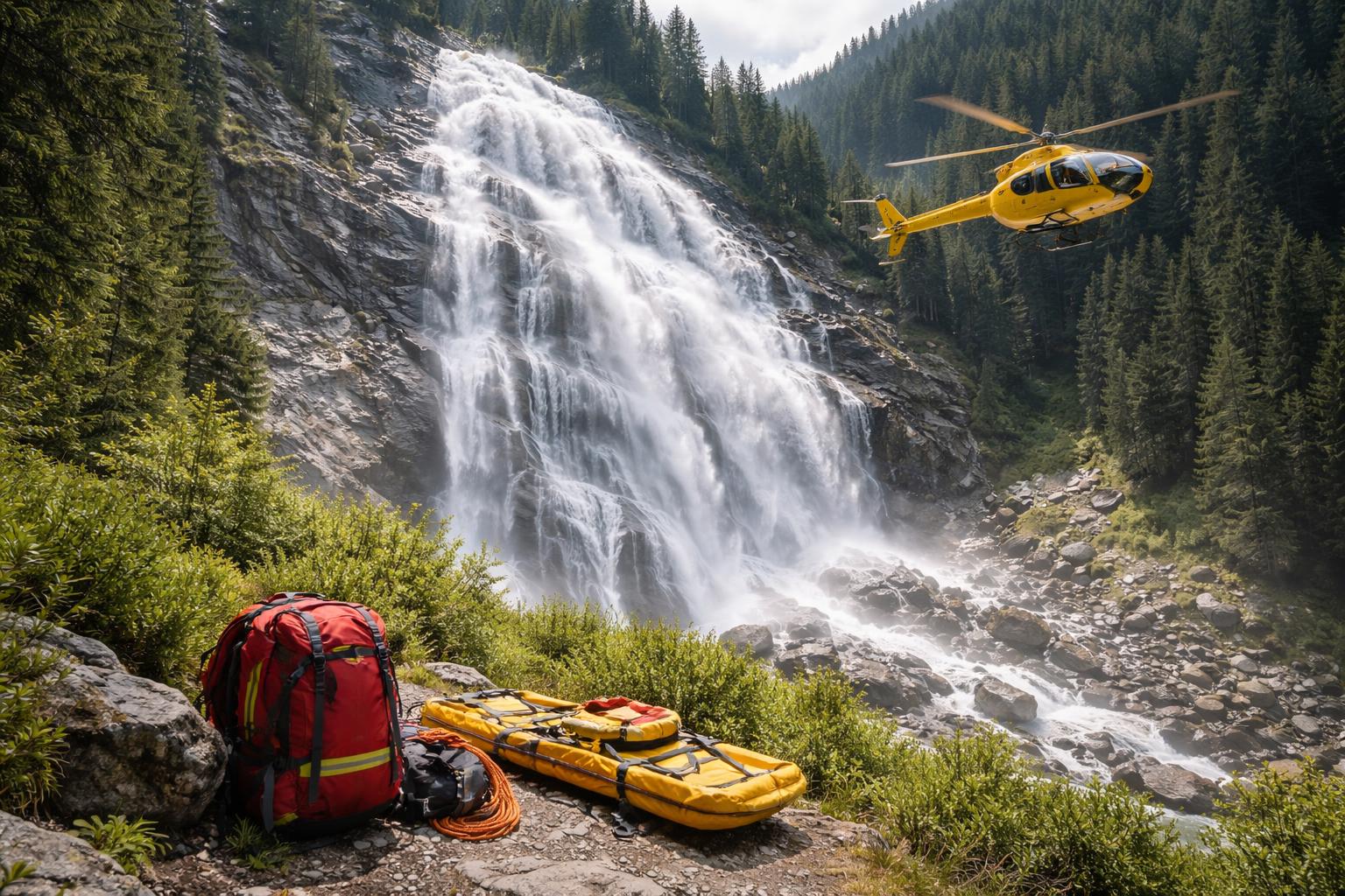 Redaktionelle Szene zum Thema „Frau stürzt bei den Grawa-Wasserfällen 30 Meter ab“