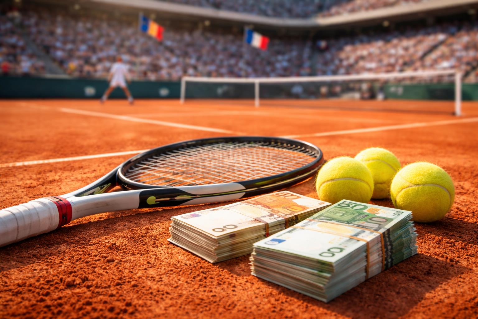 Redaktionelle Szene zum Thema „French Open: Wie sich die zweite Tennis-Garde in Paris über Wasser hält“