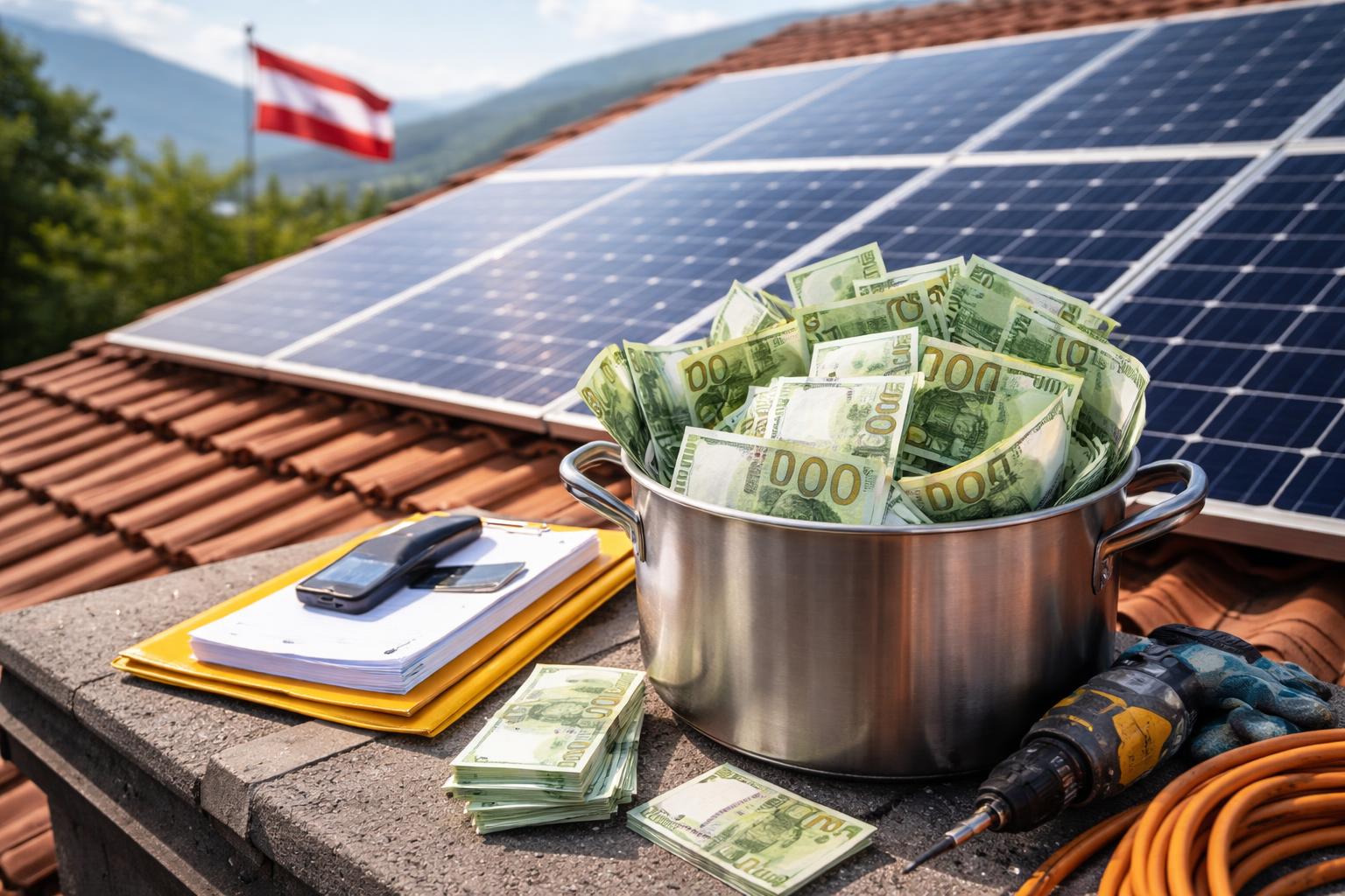 Redaktionelle Szene zum Thema „Frust über PV-Förderung: Topf in 33 Sekunden vergeben“