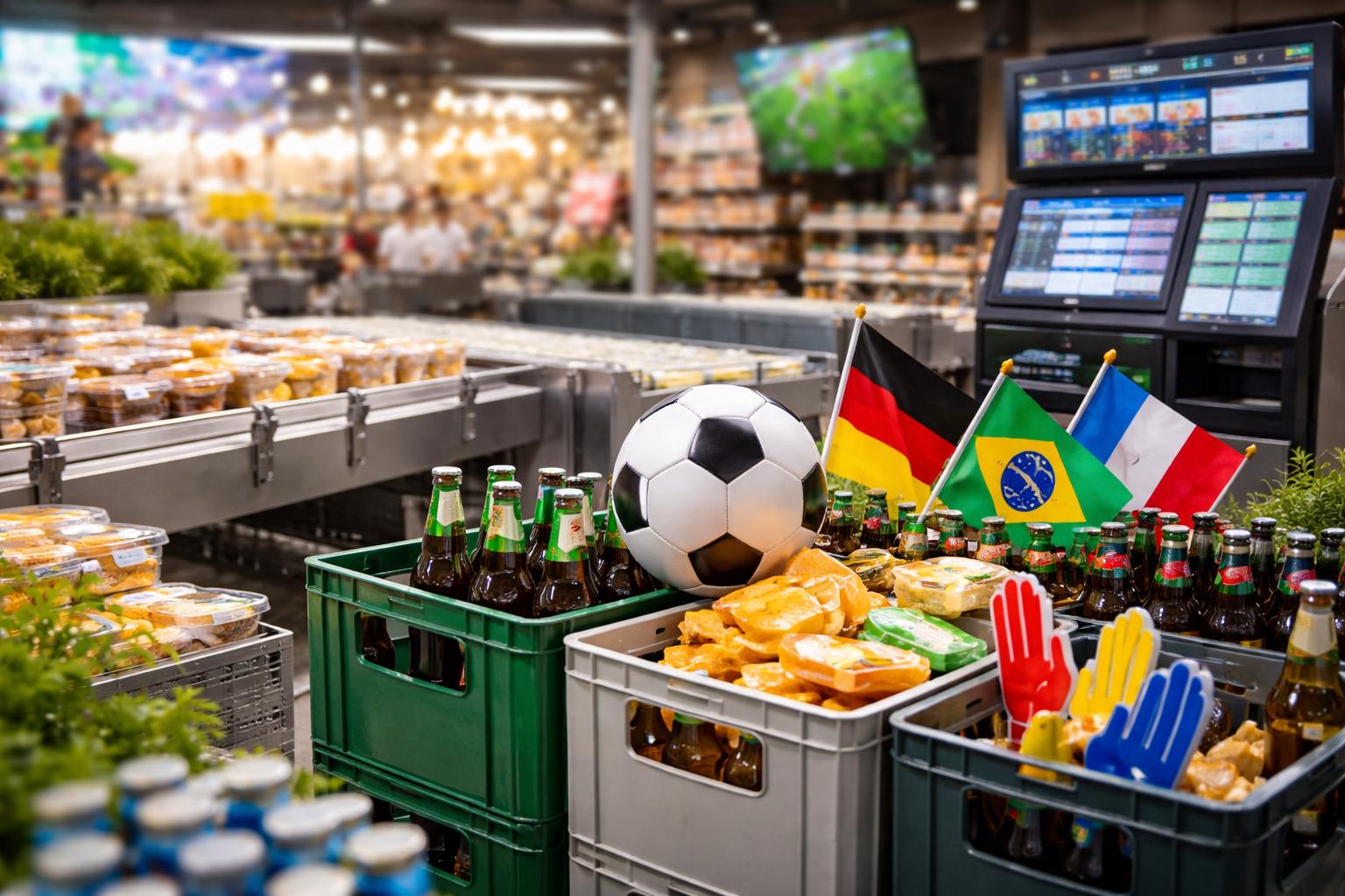 Redaktionelle Szene zum Thema „Fußball-WM sorgt für Umsatzschub in mehreren Branchen“