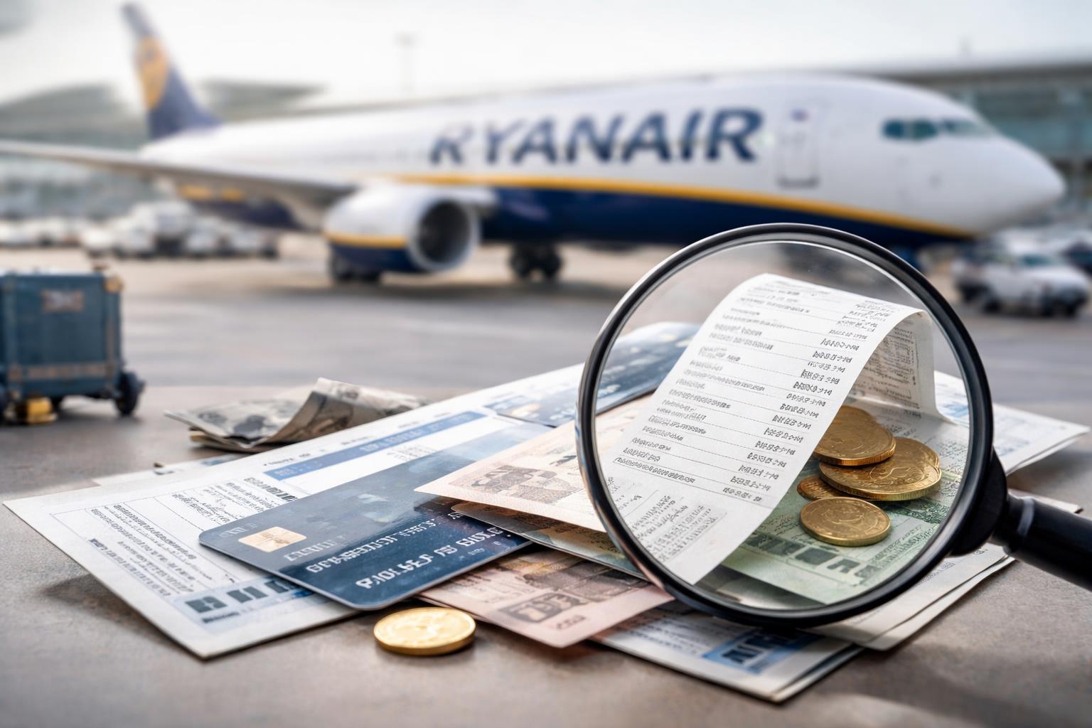 Redaktionelle Szene zum Thema „Gericht stoppt Ryanair bei Extragebühren und verlangt mehr Transparenz“