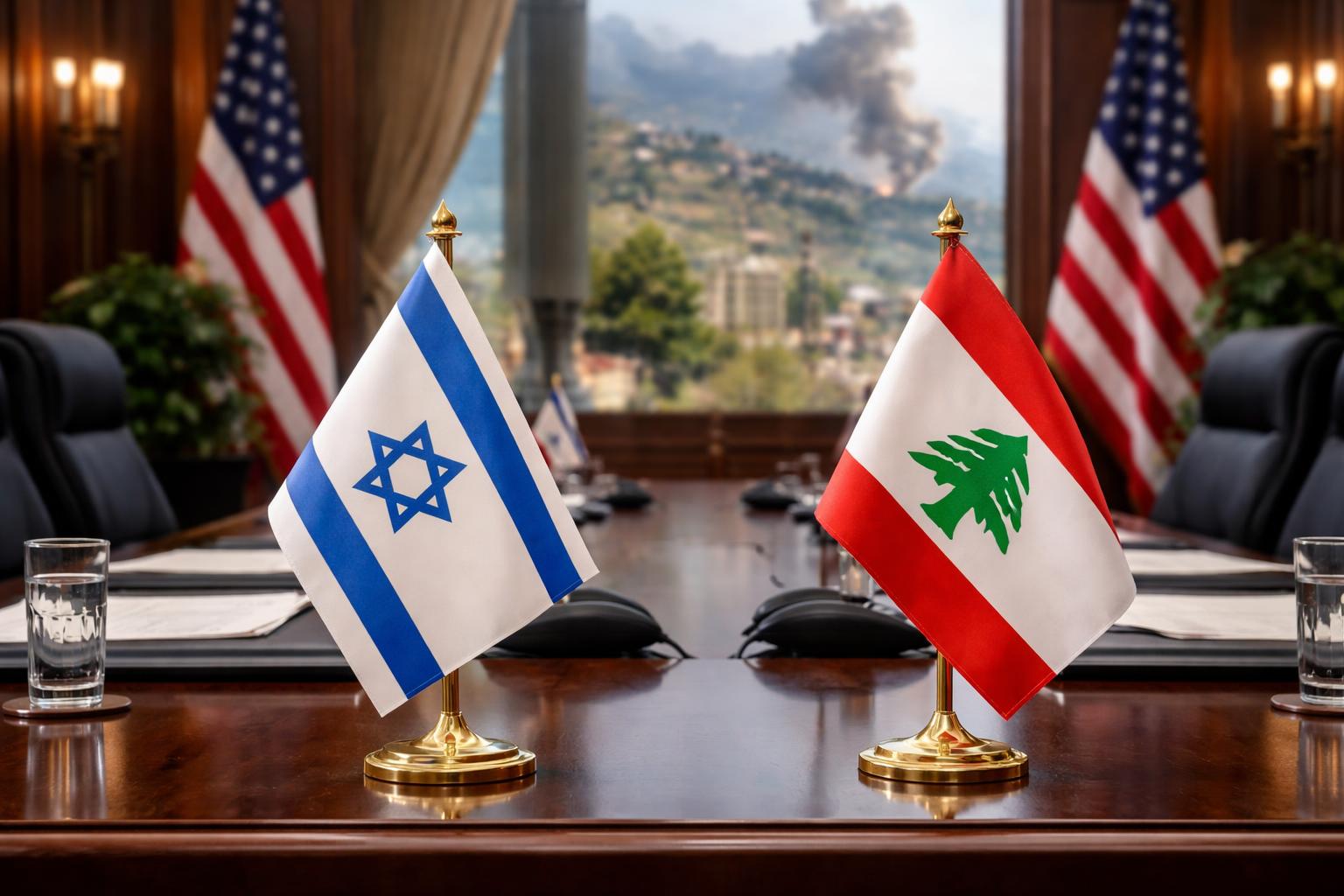 Redaktionelle Szene zum Thema „Gespräche zwischen Israel und Libanon in Washington gehen trotz Gewalt weiter“