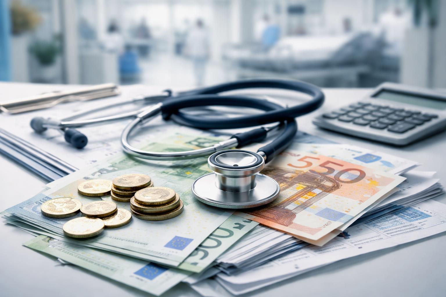 Redaktionelle Szene zum Thema „Gesundheitssystem unter Kostendruck: Warum Sparen bei Honoraren und Selbstbehalten kaum rasch entlastet“