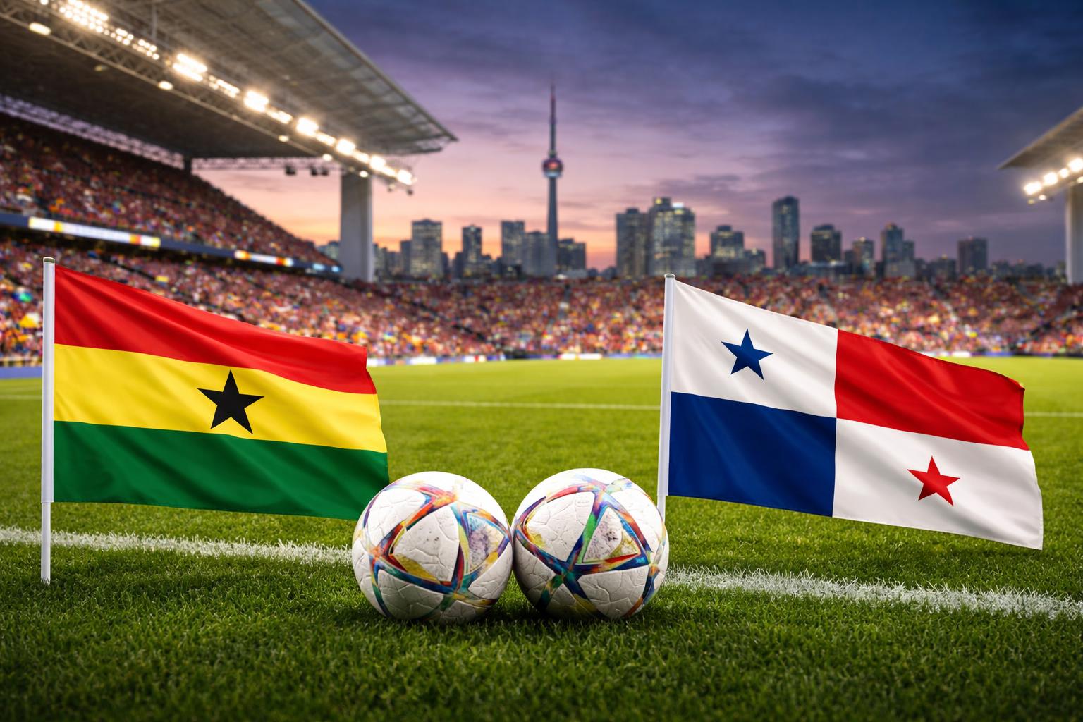 Redaktionelle Szene zum Thema „Ghana und Panama eröffnen ihre WM-Gruppe in Toronto“