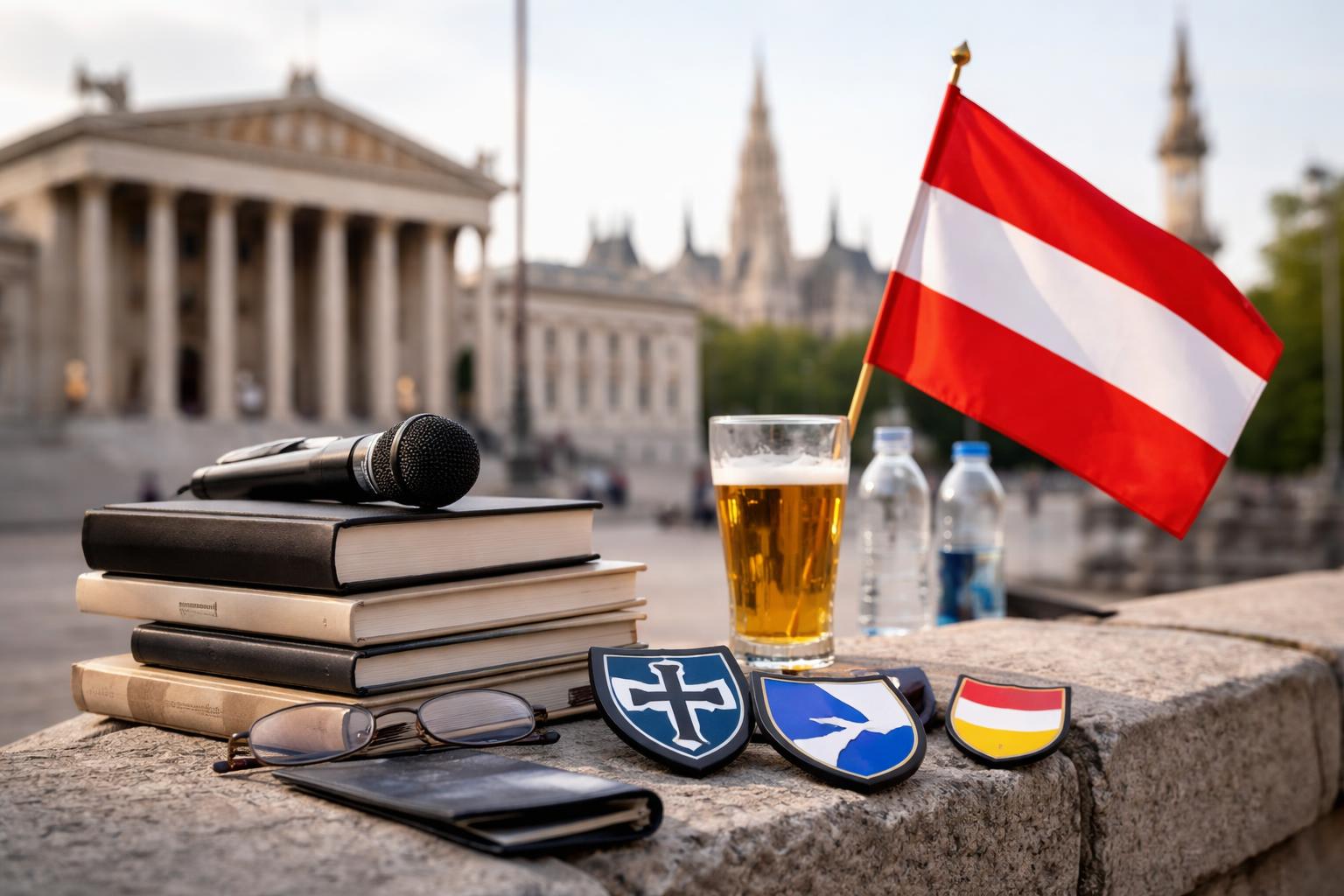 Redaktionelle Szene zum Thema „Götz Kubitschek tritt in Wien bei mehreren Veranstaltungen auf“