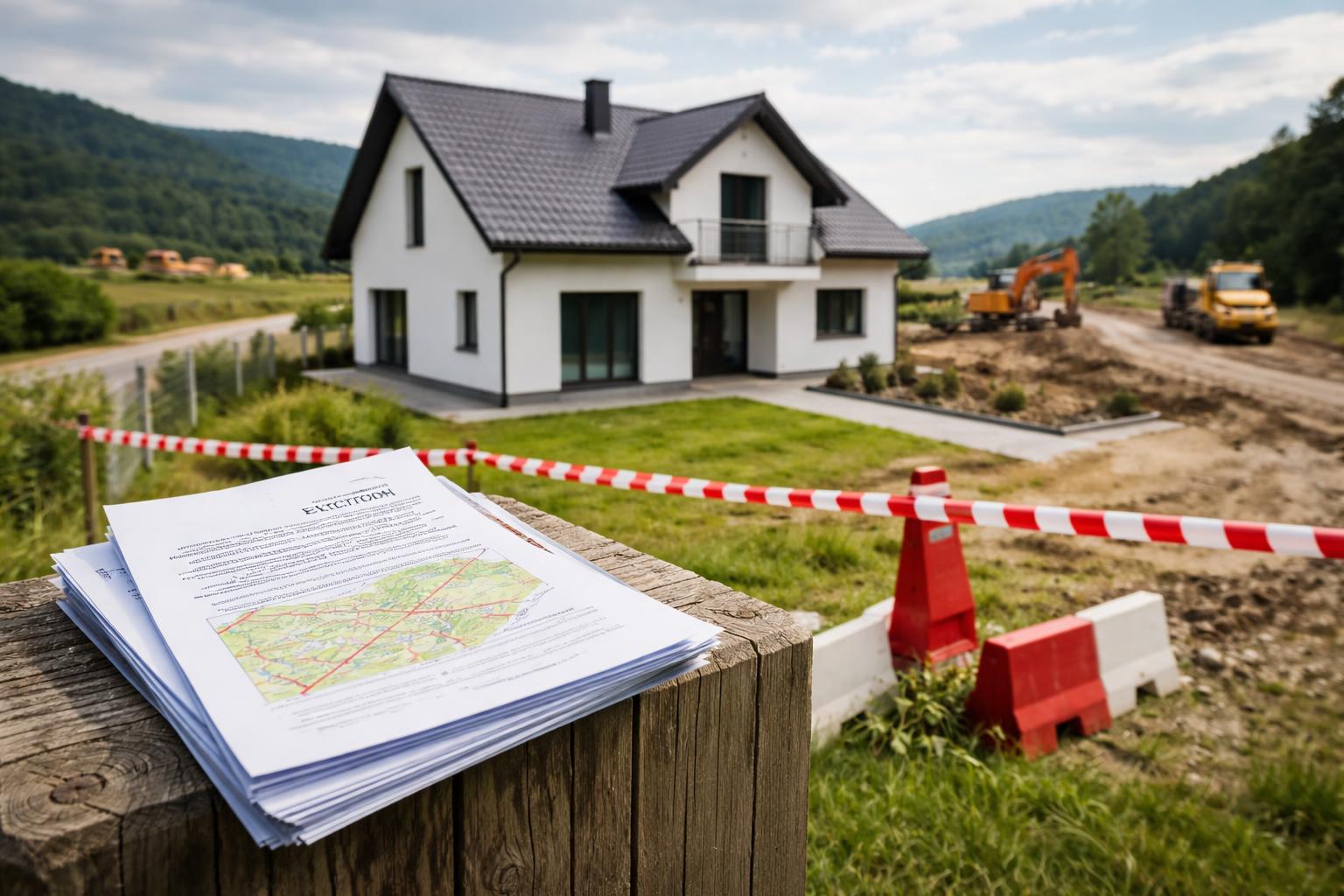 Redaktionelle Szene zum Thema „Häuslbauer in Slowenien erhalten kurz nach dem Einzug Enteignungsbescheid“