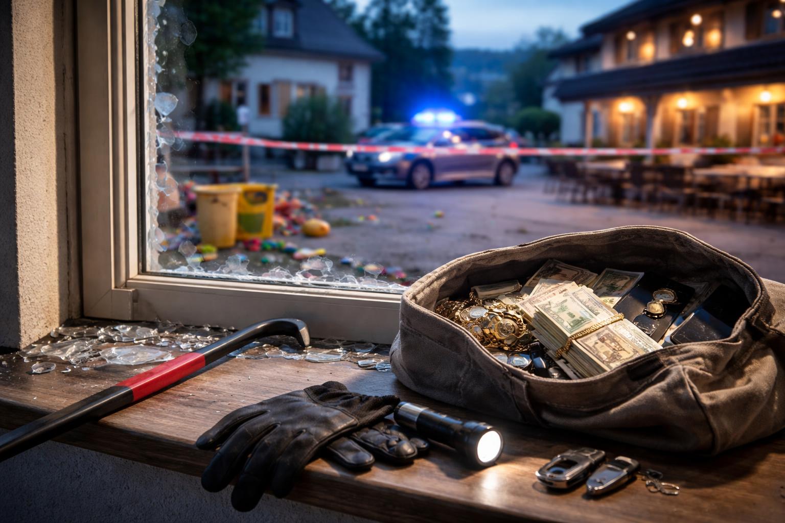Redaktionelle Szene zum Thema „Haftstrafen für 19-Jährige nach rund 70 Einbrüchen“