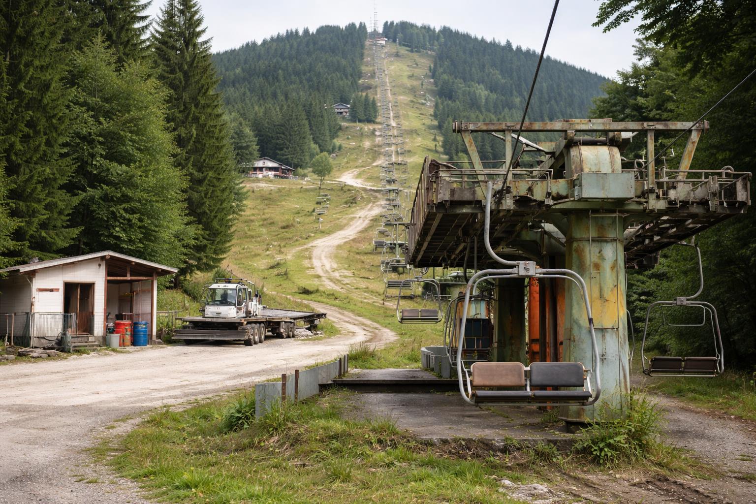 Redaktionelle Szene zum Thema „Halleiner Skigebiet kämpft mit alten Liften und roten Zahlen“
