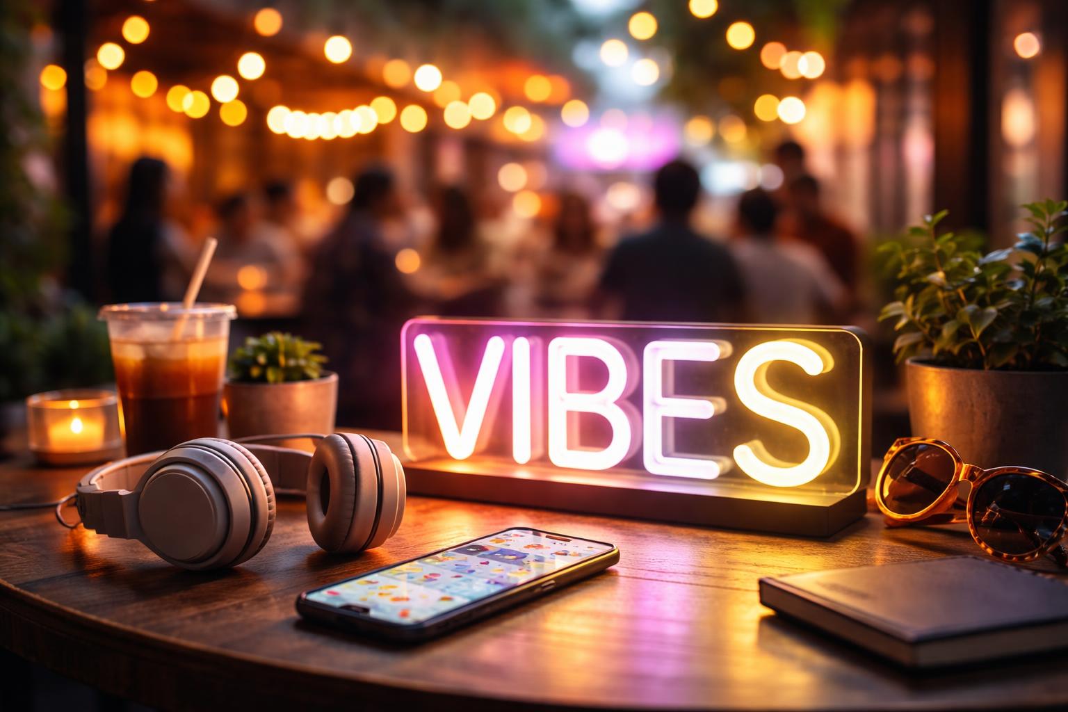 Redaktionelle Szene zum Thema „Hauptsache gute Vibes? Warum der Begriff überall auftaucht“