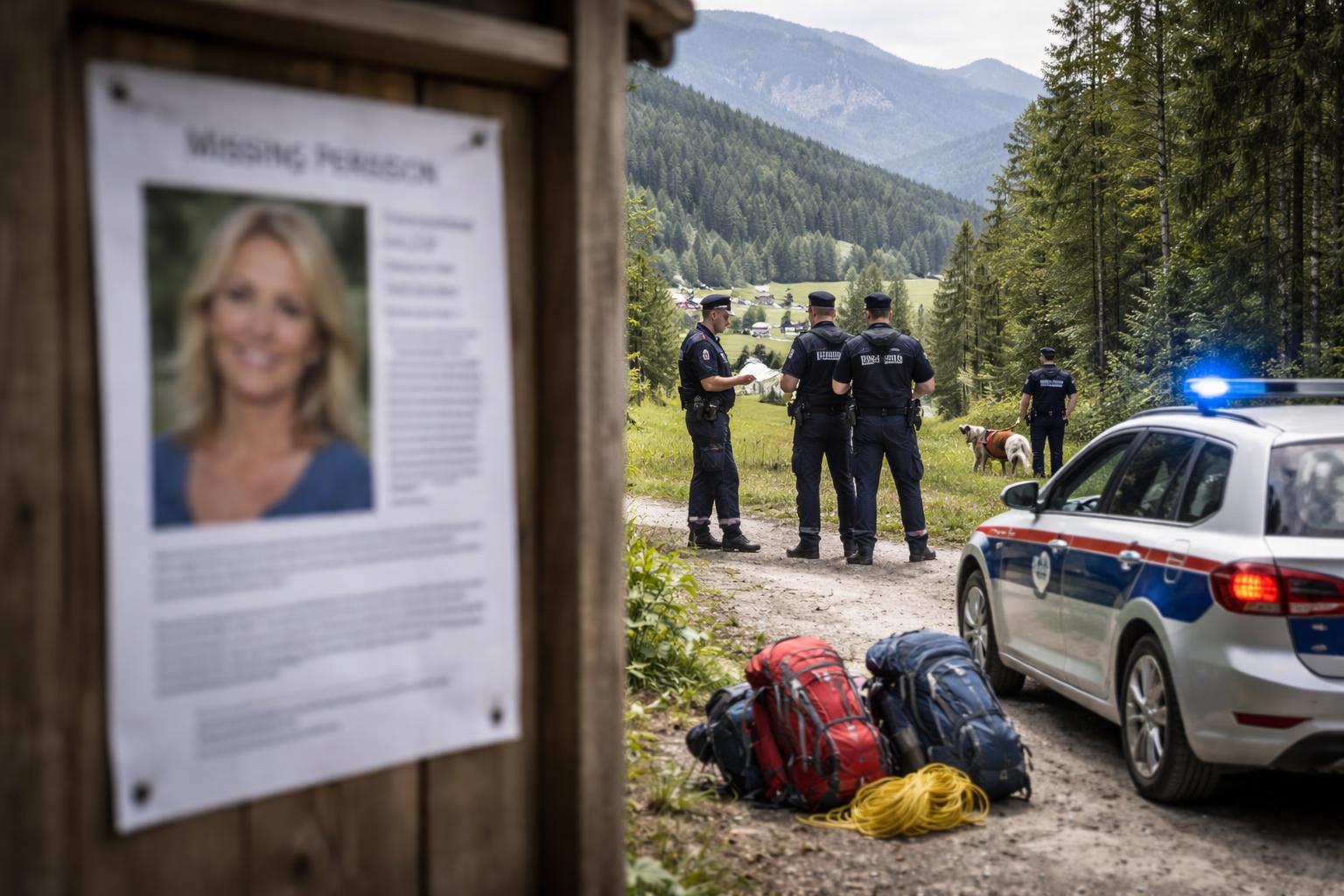 Redaktionelle Szene zum Thema „Hinweise erbeten: Polizei sucht seit Mitte Juni nach 52-jähriger Österreicherin“