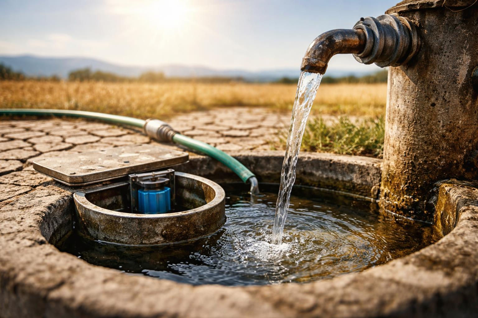 Redaktionelle Szene zum Thema „Hitze setzt Österreichs Grundwasser unter Druck“