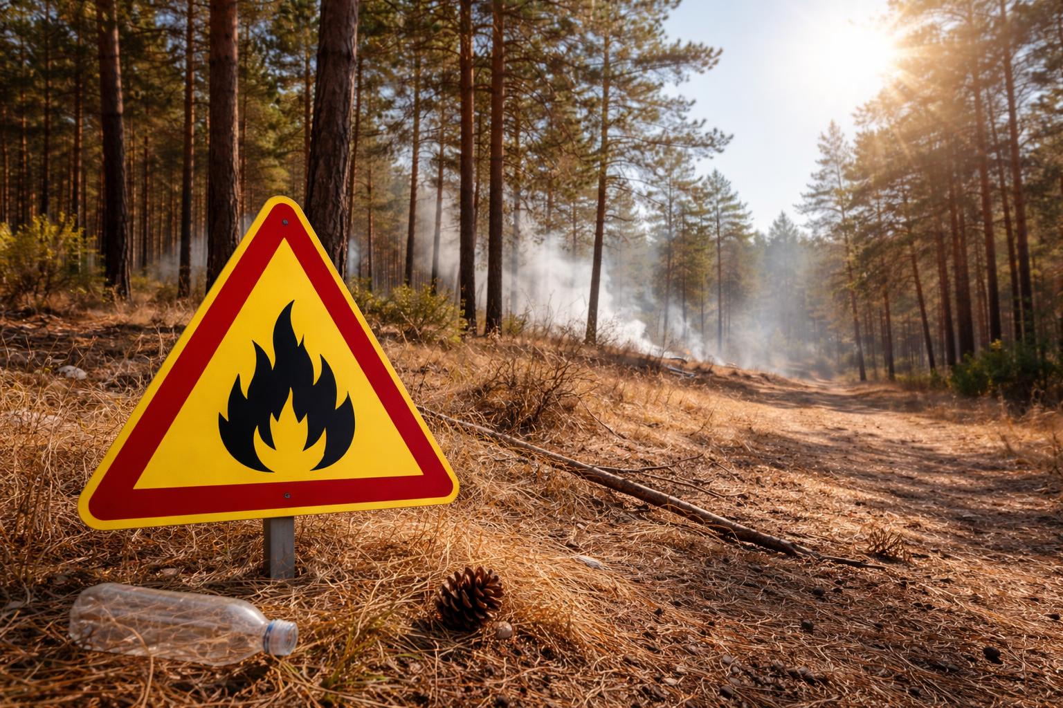 Redaktionelle Szene zum Thema „Hitzewelle erhöht in Österreich die Waldbrandgefahr“