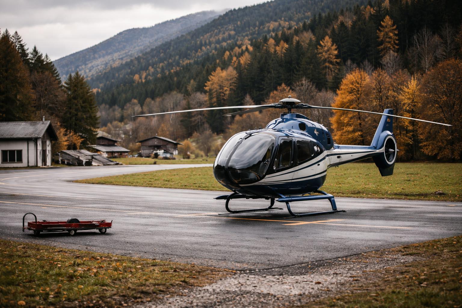 Redaktionelle Szene zum Thema „Hubschrauber von Thomas Morgenstern in Kroatien verschwunden“