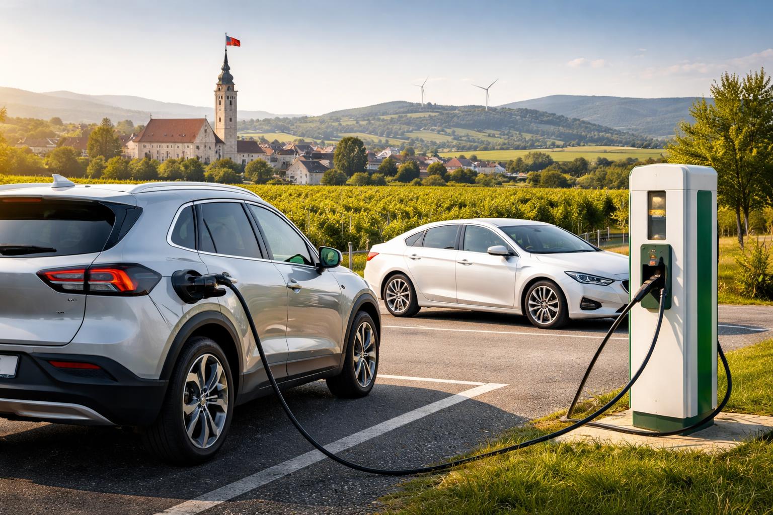 Redaktionelle Szene zum Thema „Im Burgenland sind fast zwei Drittel der neuen Autos Hybrid oder Elektro“