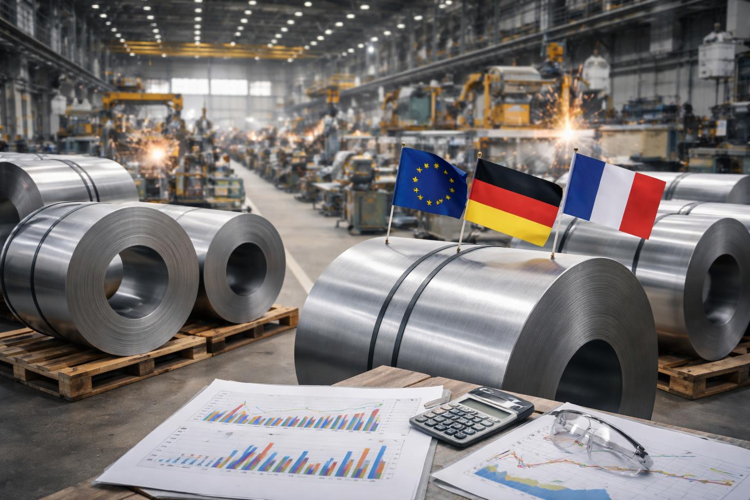 Redaktionelle Szene zum Thema „Industrie der Eurozone zeigt sich im Mai etwas robuster als erwartet“